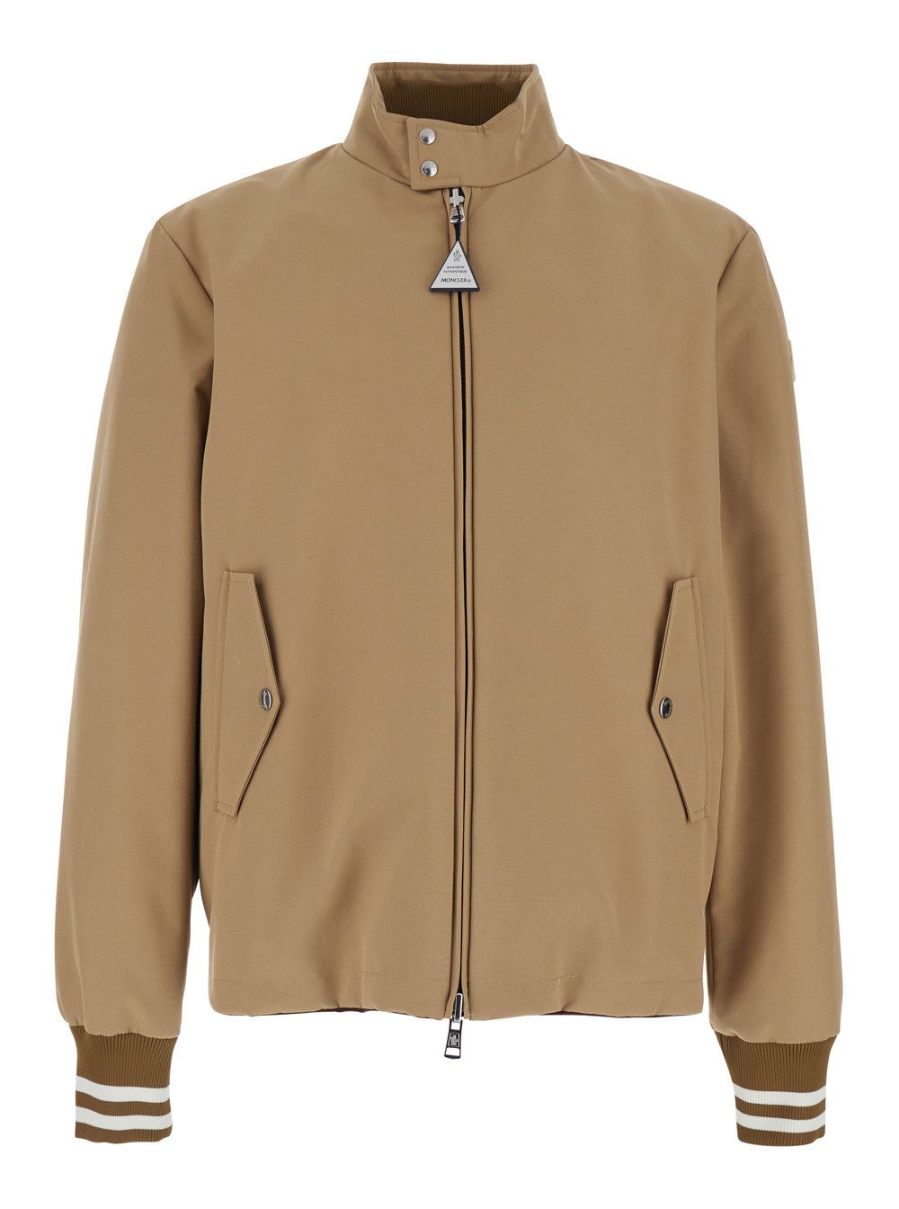 Moncler Reversible 'Prieure' Puffer Jacket with Logo Patch on Sleeve in Beige for Men Size US XL / EU 56 / 4 - 1 Thumbnail