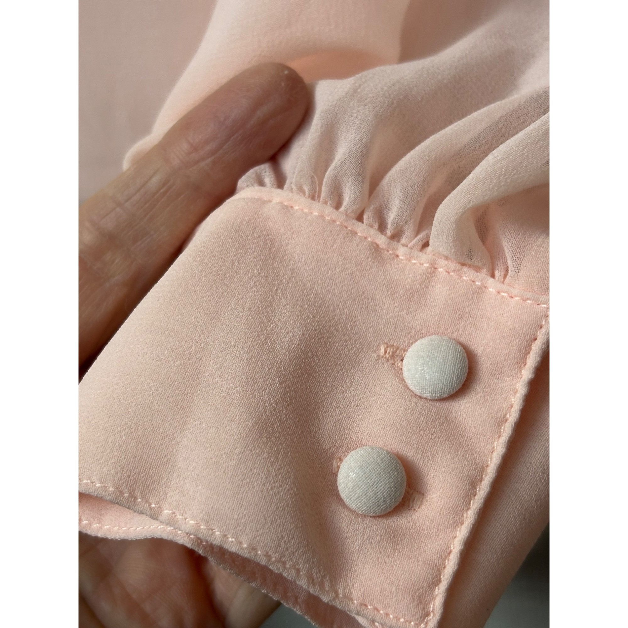 Other Q & A Volume Sleeve Blouse, Pale Pink, XS Size XS / US 0-2 / IT 36-38 - 9 Thumbnail