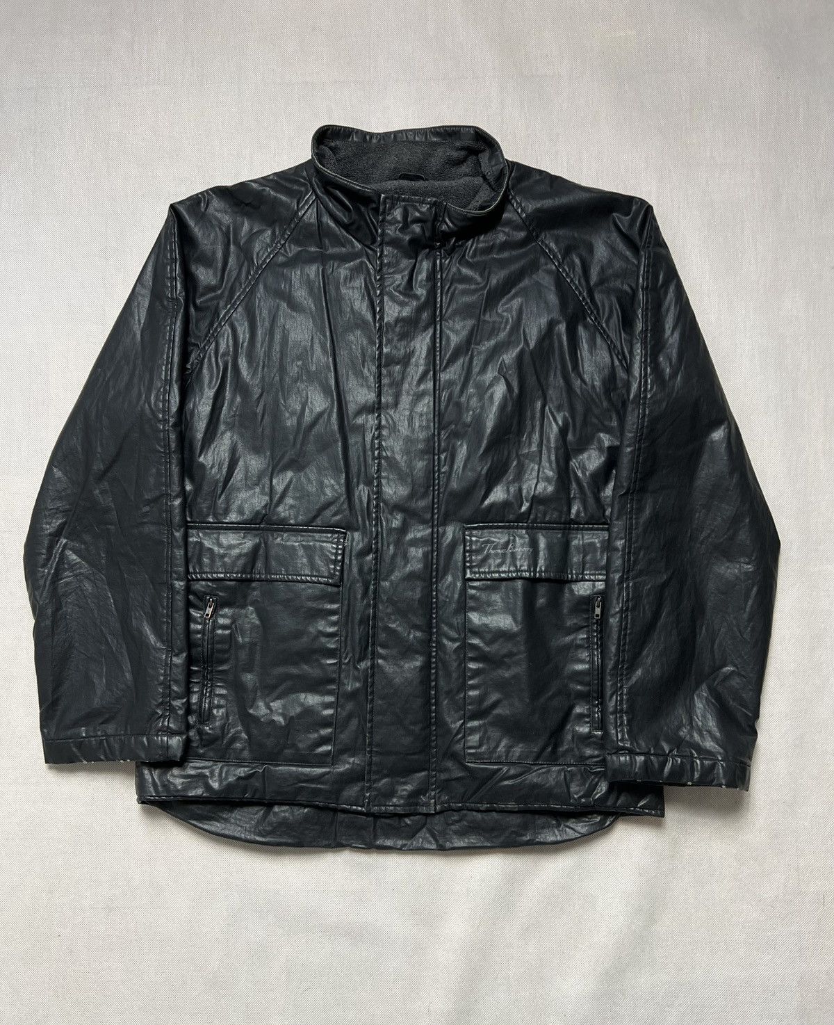 Burberry Insulated Jacket Thomas Burberry vintage 90’s rare leather Size US XL / EU 56 / 4 - 2 Thumbnail