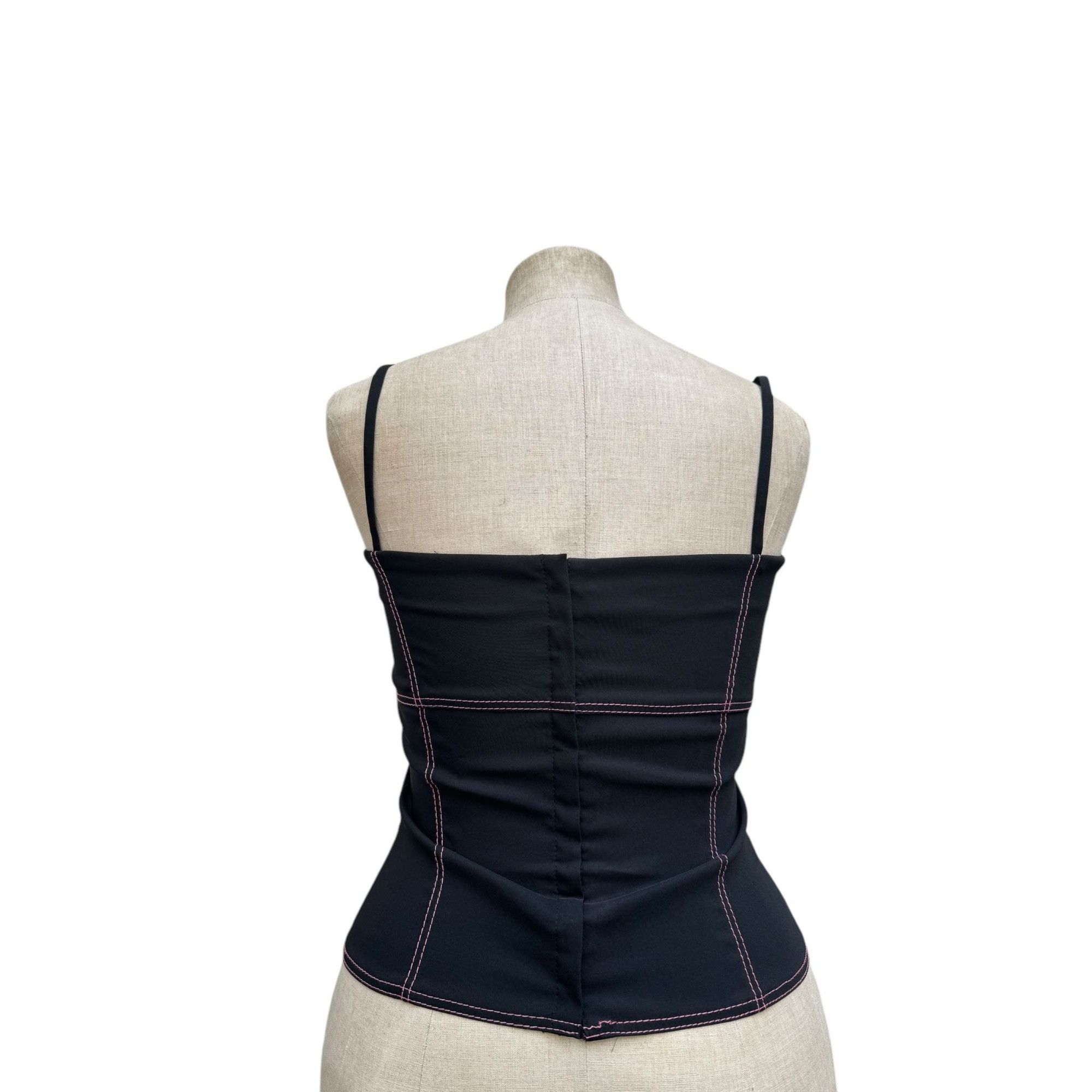 Thierry Mugler Black Pink Bustier Jacket Size S / US 4 / IT 40 - 2 Thumbnail