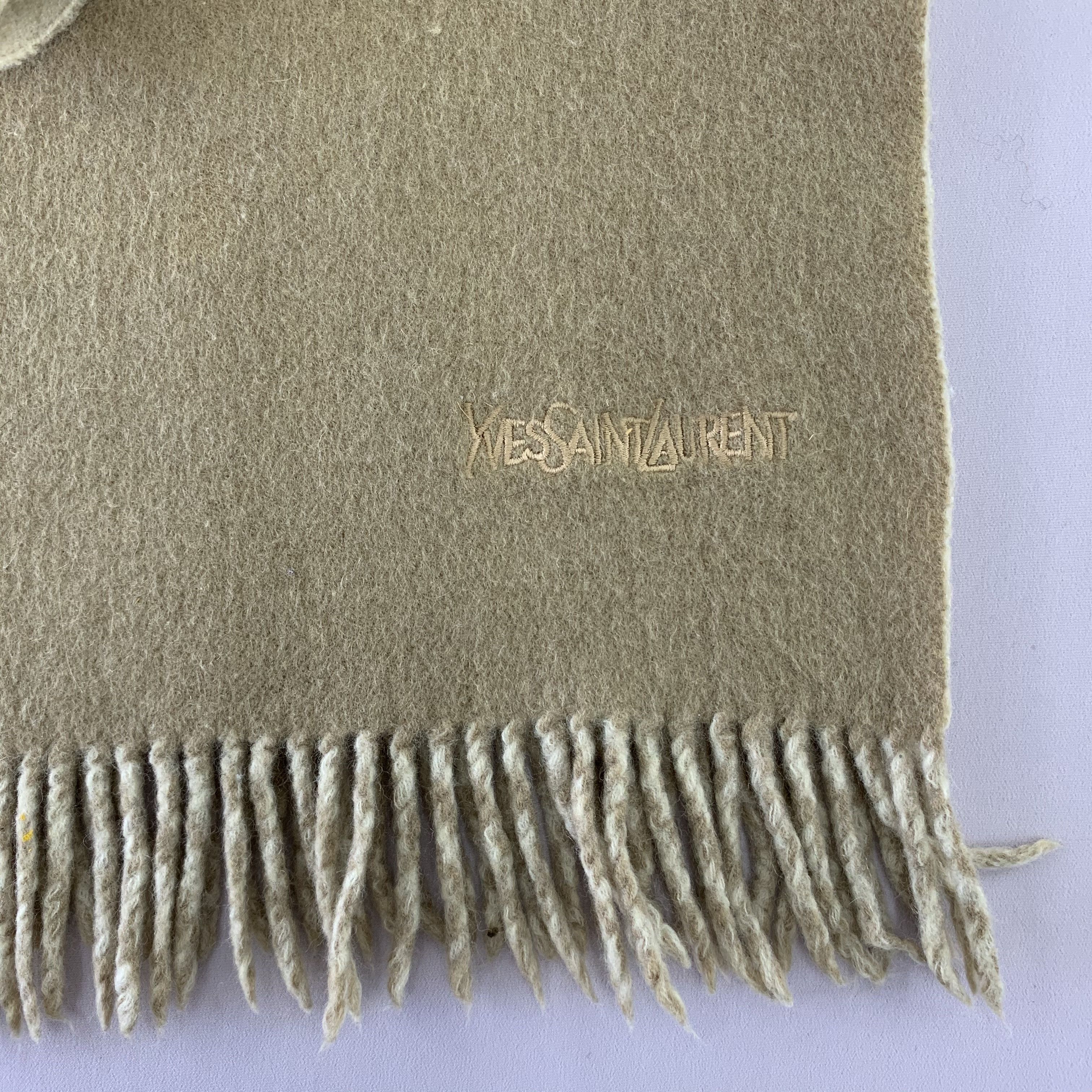 Yves Saint Laurent Yves Saint Laurent Scarf Wool Muffler Neck Wrap BL4141 Size ONE SIZE - 3 Thumbnail