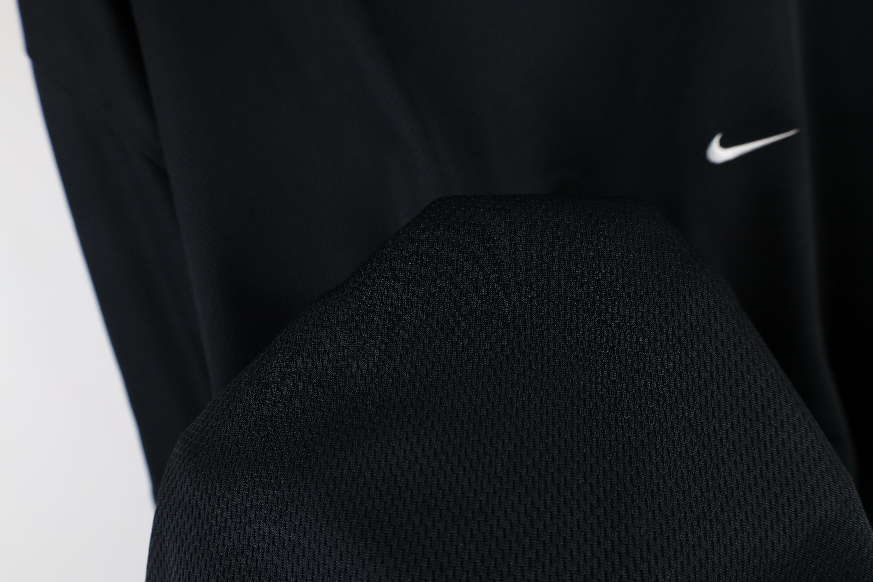 Nike × Vintage Vintage Nike Mini Swoosh Knit Short Sleeve T-Shirt Black Size US XL / EU 56 / 4 - 6 Thumbnail