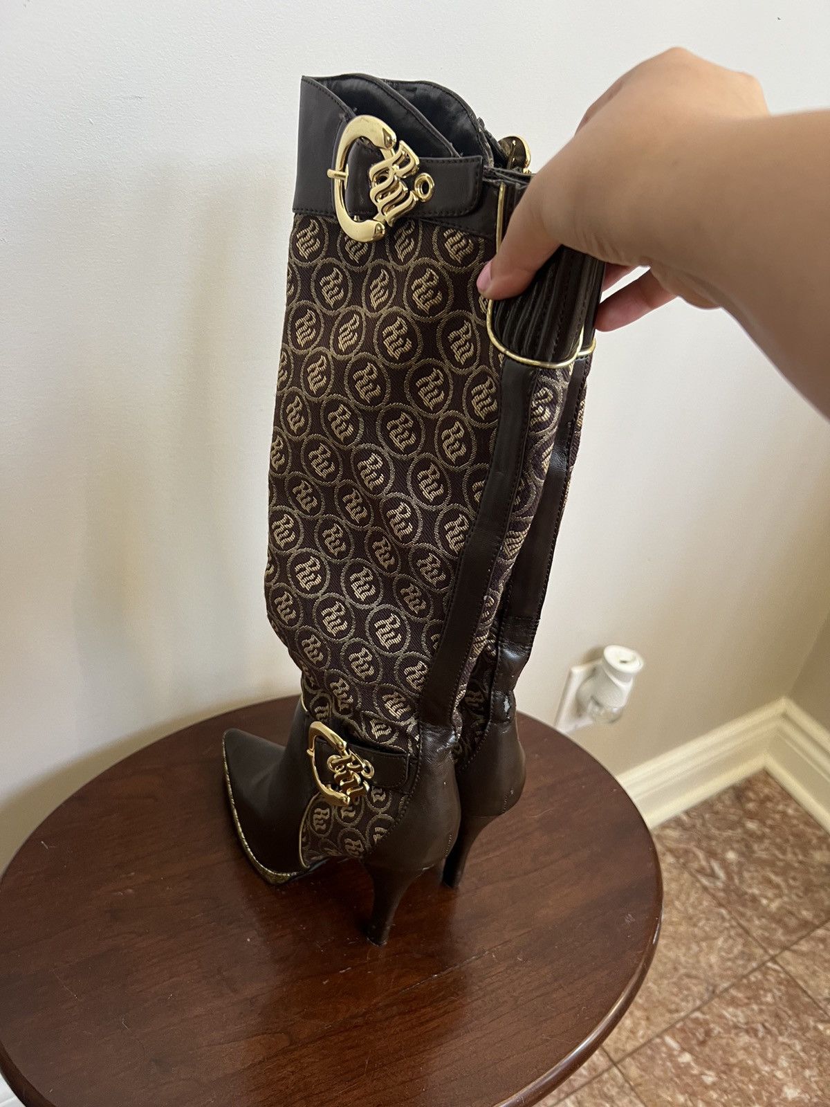 Jay-Z × Rocawear × Vintage Vintage Y2K Rocawear Monogram Boots Size US 6 / IT 36 - 2 Thumbnail
