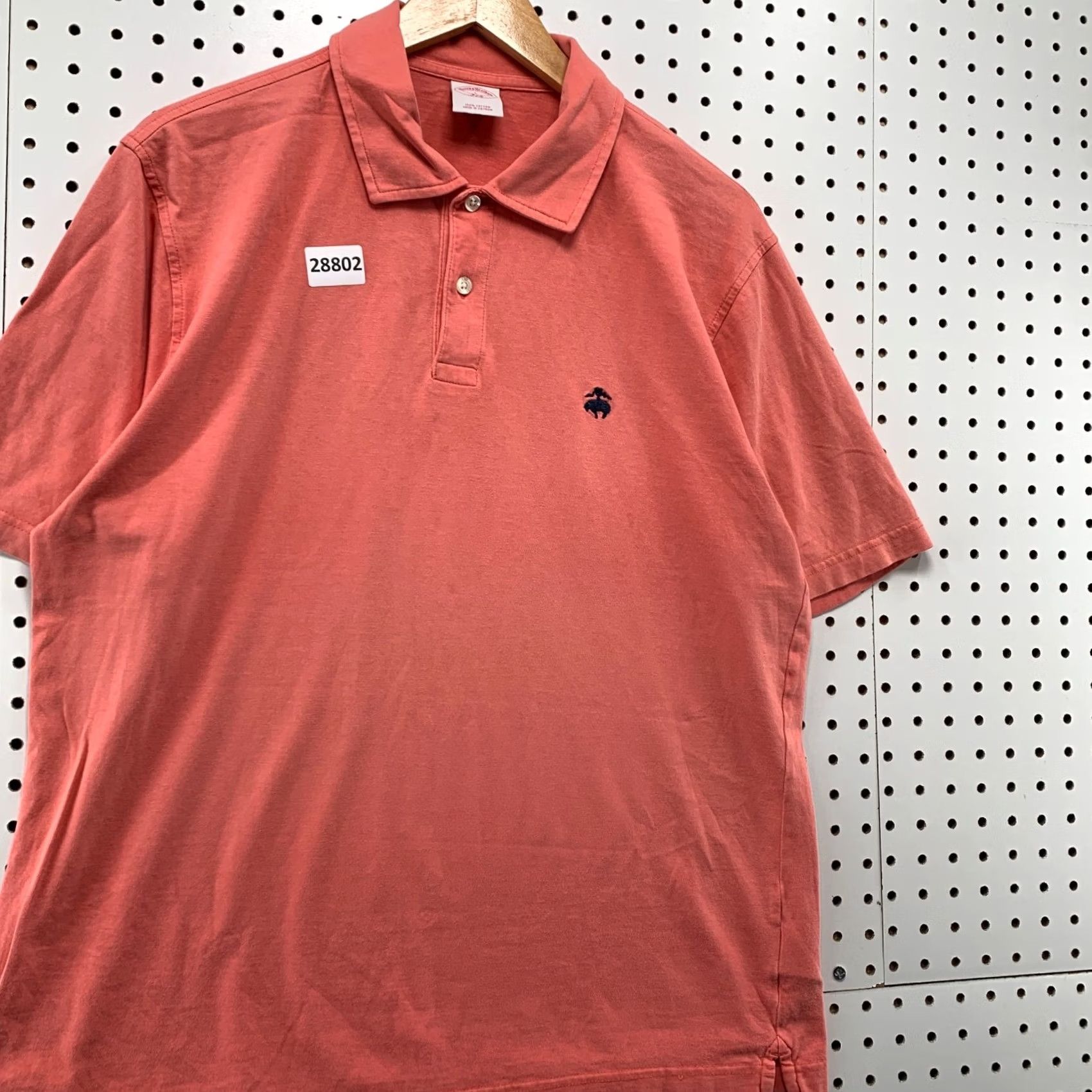Brooks Brothers Brooks Brothers Collared Polo Shirt Mens L Coral Short Sleeve Casual Polo 23X28 Size US L / EU 52-54 / 3 - 4 Thumbnail