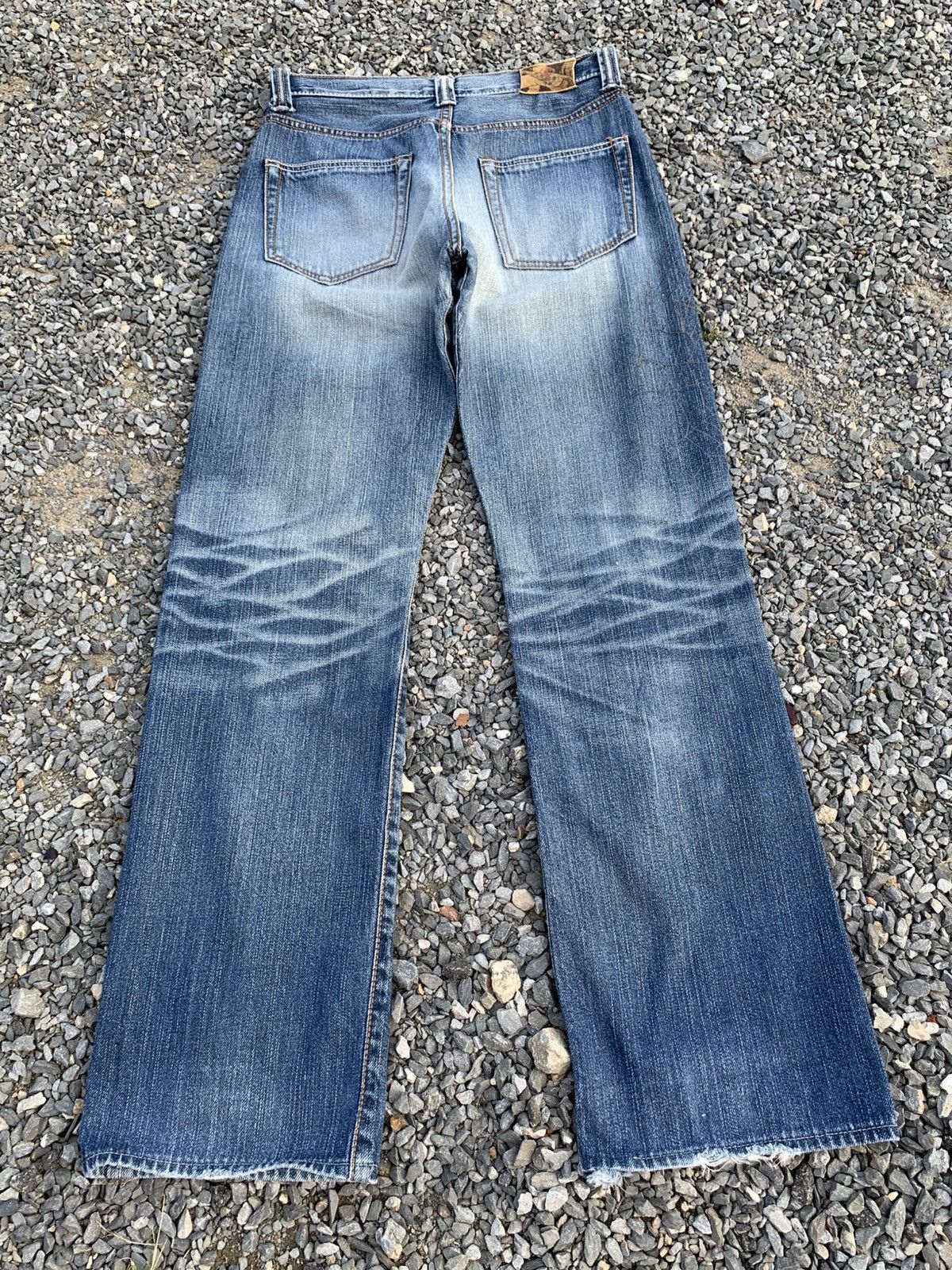 Japanese Brand ICHINOI JAPANESE SELVEDGE RAW RUSTY DISTRESSED DENIM Size US 28 / EU 44 - 4 Thumbnail