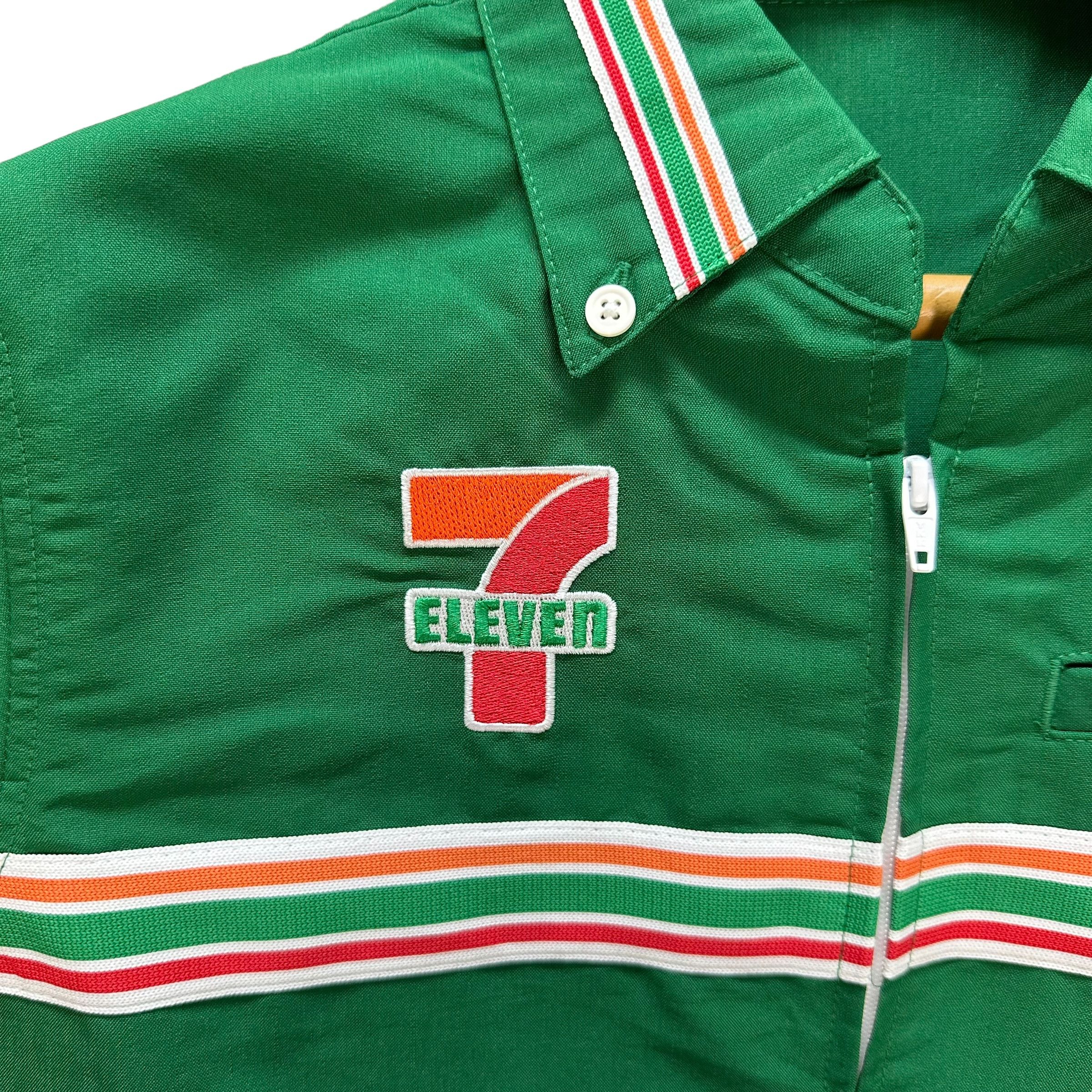 Japanese Brand 7 ELEVEN GREEN LONG SLEEVE UNIFORM WORK JACKET #9014-48 Size US S / EU 44-46 / 1 - 3 Thumbnail