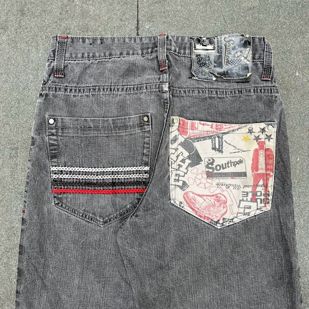 Southpole × Vintage Crazy Vintage South Pole Embroidered Denim Jeans Size US 32 / EU 48 - 2 Thumbnail