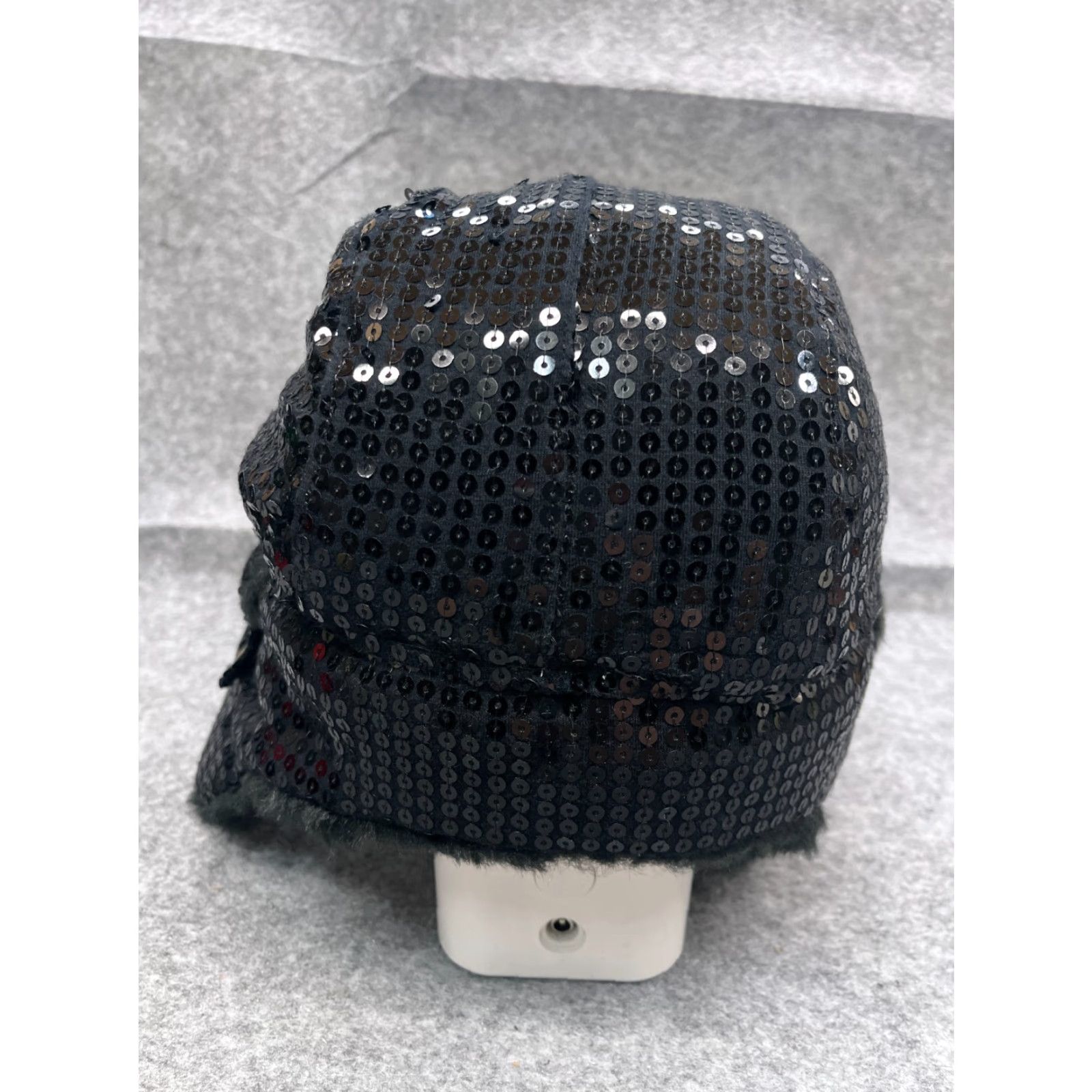 Vintage GMA Accessories Trapper Hat One Size Black Knit Polyester Faux Sequin Womens Size ONE SIZE - 5 Thumbnail