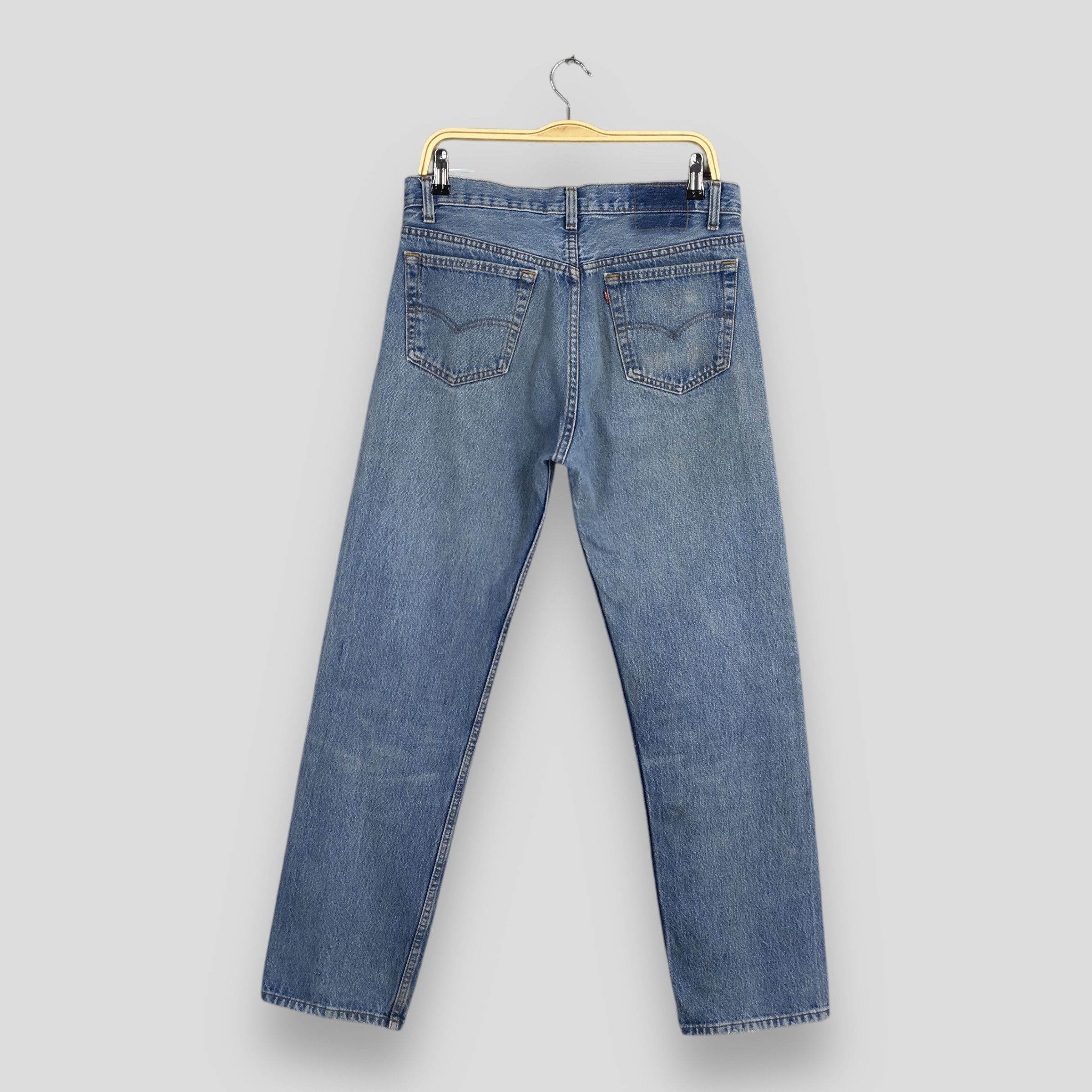 Levi's Size 31x30 Vintage 90s Levi's 501 Faded Blue Jeans S1296 Size US 31 - 8 Thumbnail