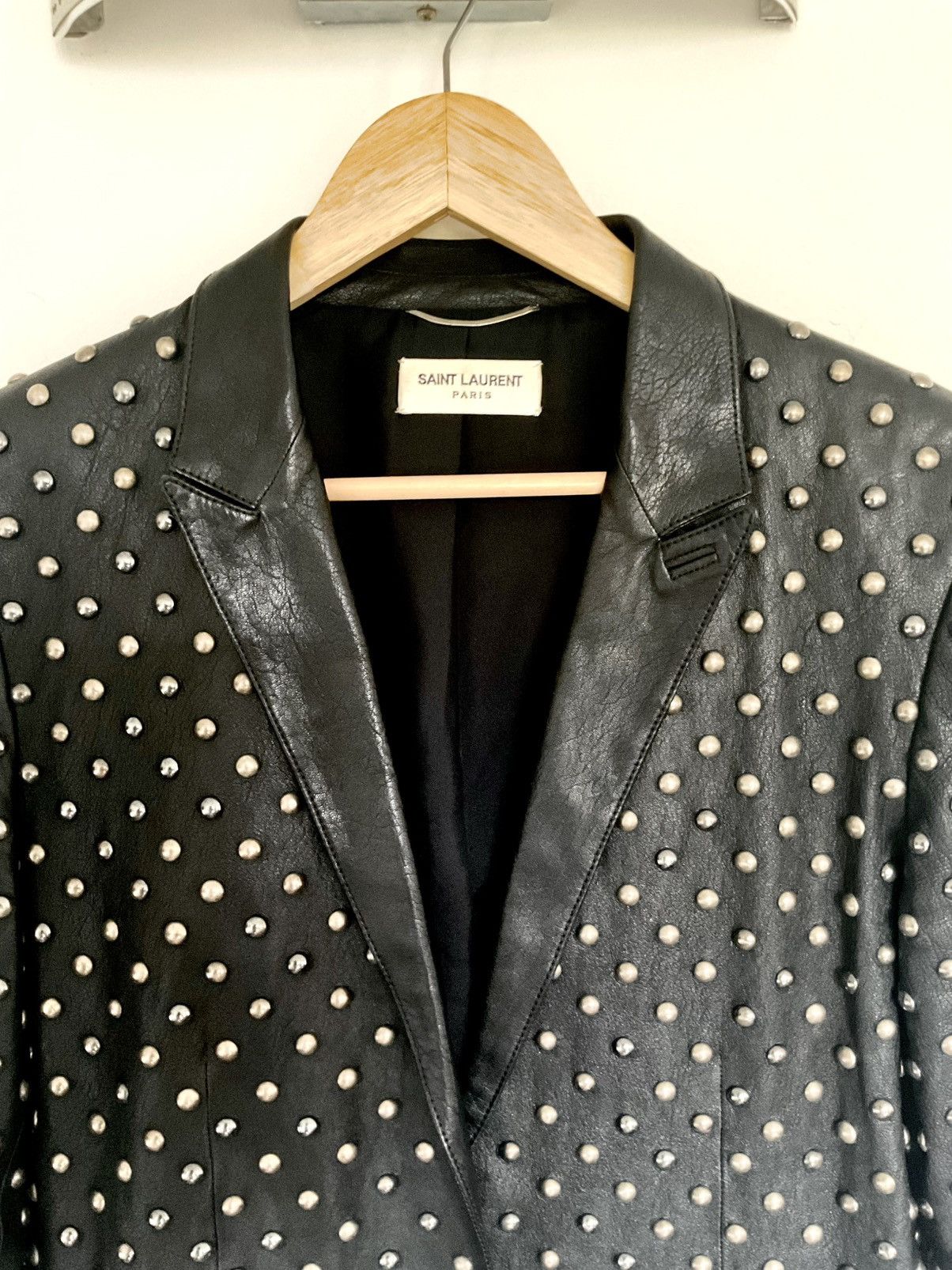 Saint Laurent Paris Saint laurent 2014ss Hedi Slimane studded leather jacket Size US S / EU 44-46 / 1 - 11 Thumbnail