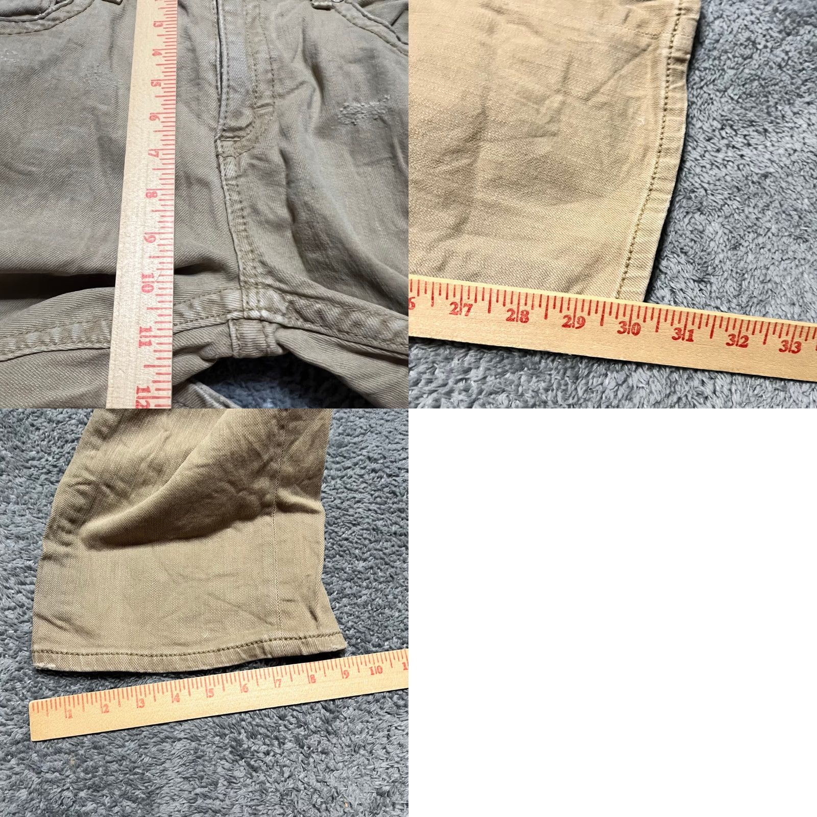 BKE BKE Jeans Tyler Straight Buckle Chino Pants 33x30 Mens Khaki Tan Buckle Pants Size US 33 - 8 Thumbnail