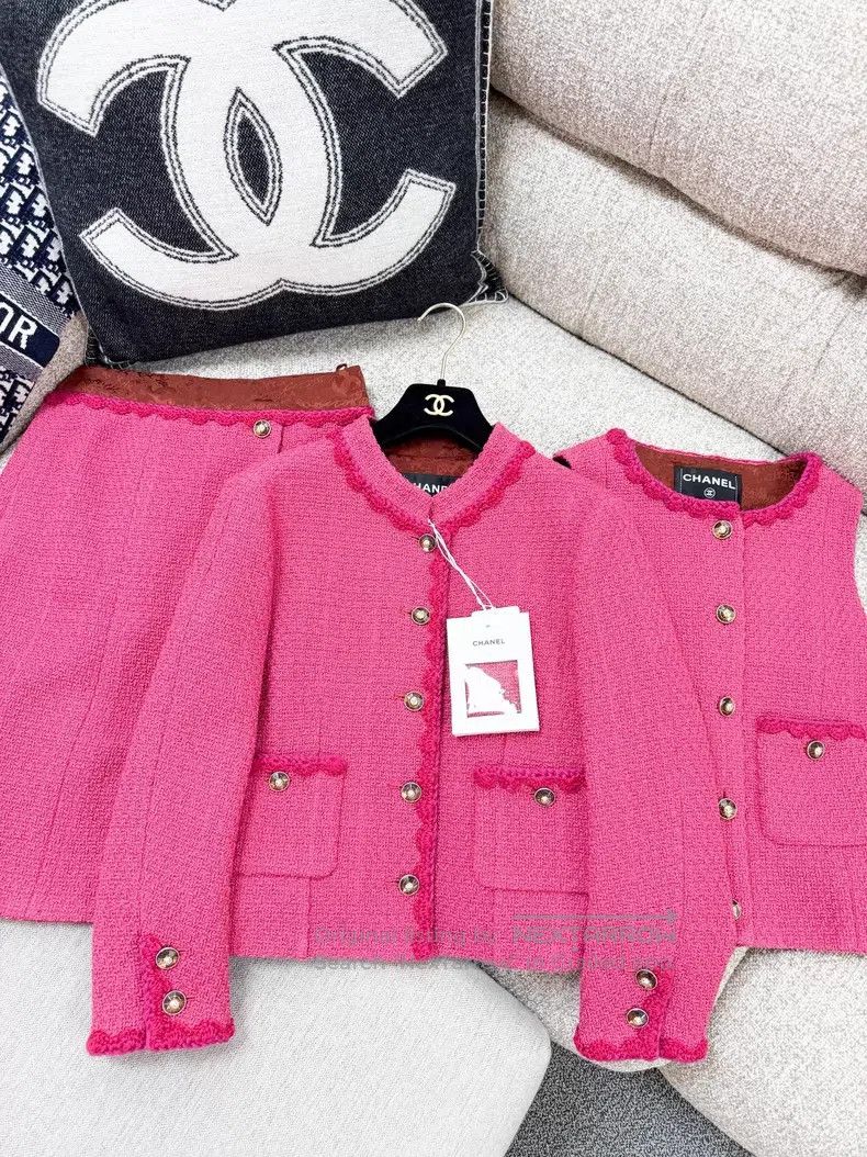 Chanel Chanel Lace rolled-edge two-pocket woven long-sleeved jack Size S / US 4 / IT 40 - 5 Thumbnail