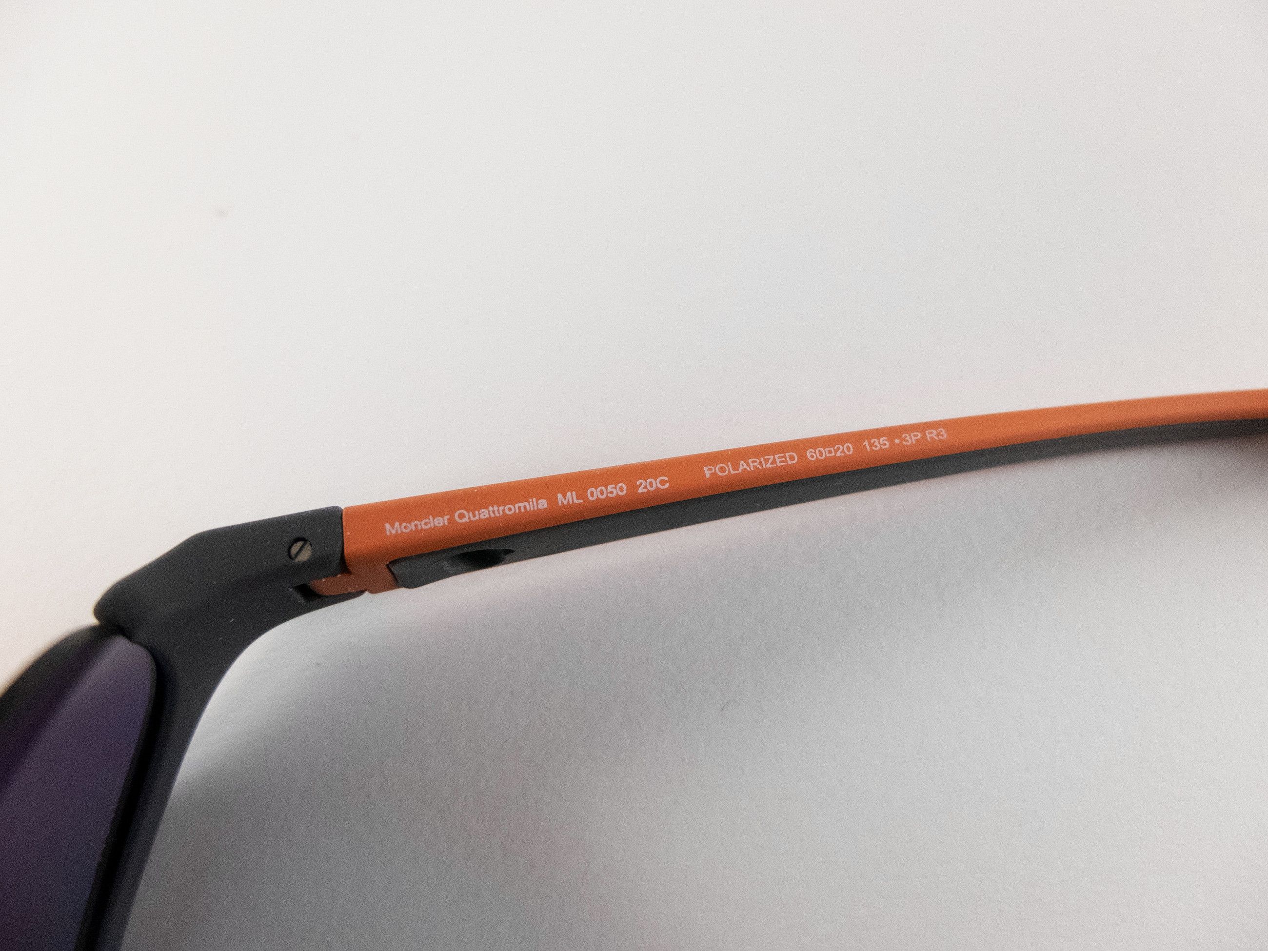 Moncler MONCLER black orange reflective lens plastic sunglasses Size ONE SIZE - 6 Thumbnail