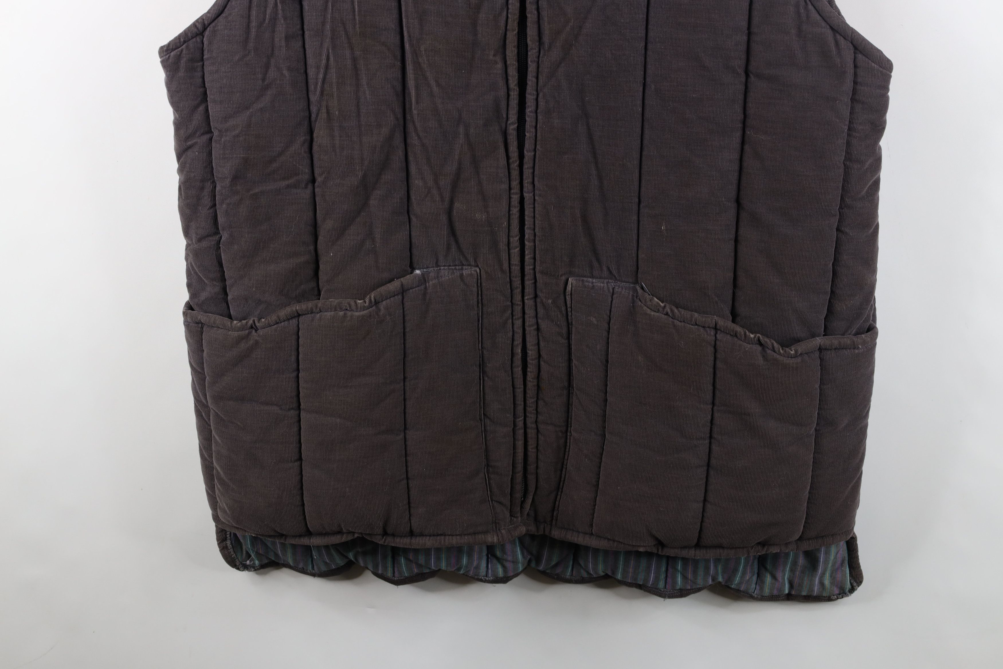 Vintage Vintage 70s 80s Streetwear Blank Corduroy Puffer Vest Jacket Size US XL / EU 56 / 4 - 3 Thumbnail