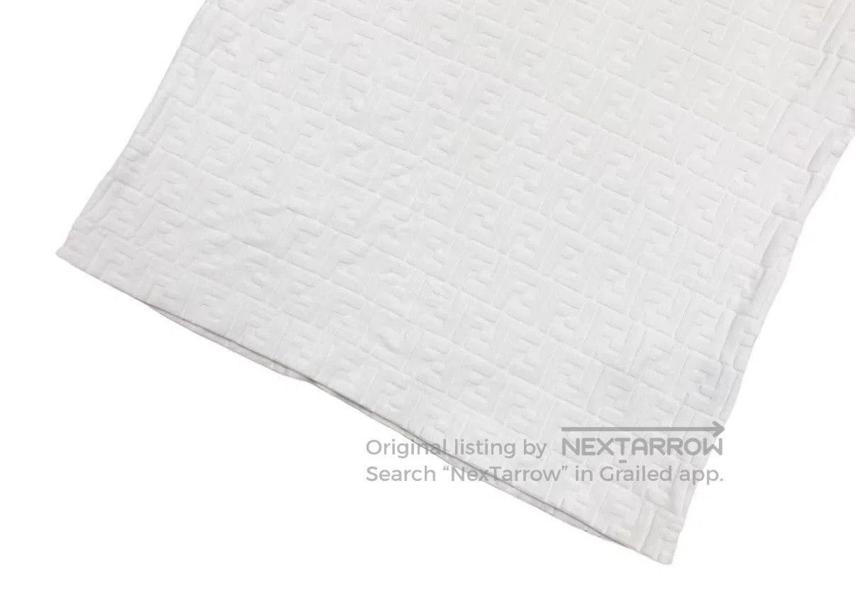 Fendi White Textured Short. Size US L / EU 52-54 / 3 - 4 Thumbnail