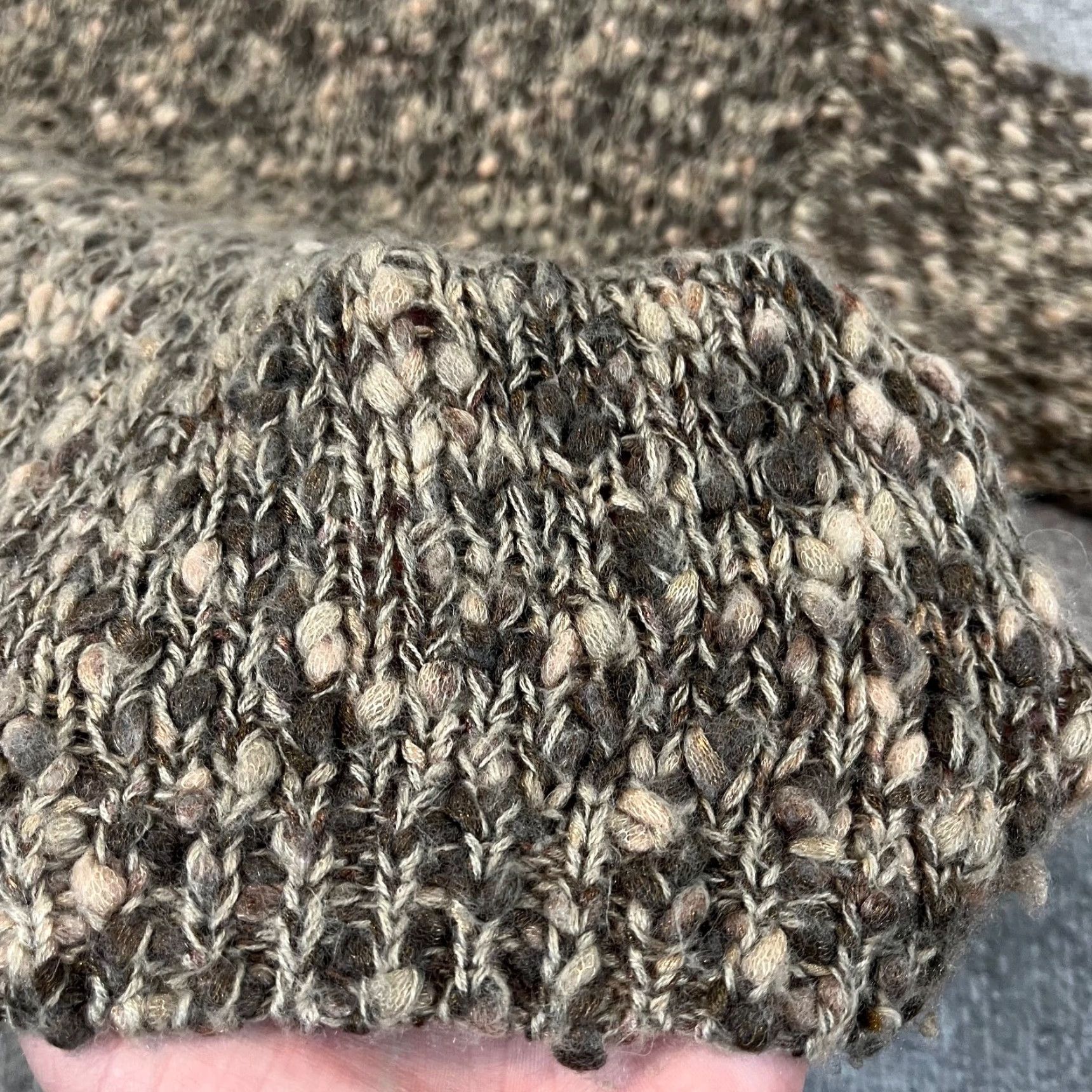 J. Jill J. Jill Sweater Womens Large Brown Wool Blend Pullover Knit Long Sleeve Textured Size L / US 10 / IT 46 - 6 Thumbnail