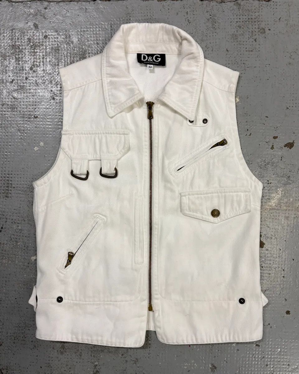 Dolce & Gabbana SS2003 Dolce & Gabbana Cargo Fisher White Jacket Size S / US 4 / IT 40 - 1 Thumbnail