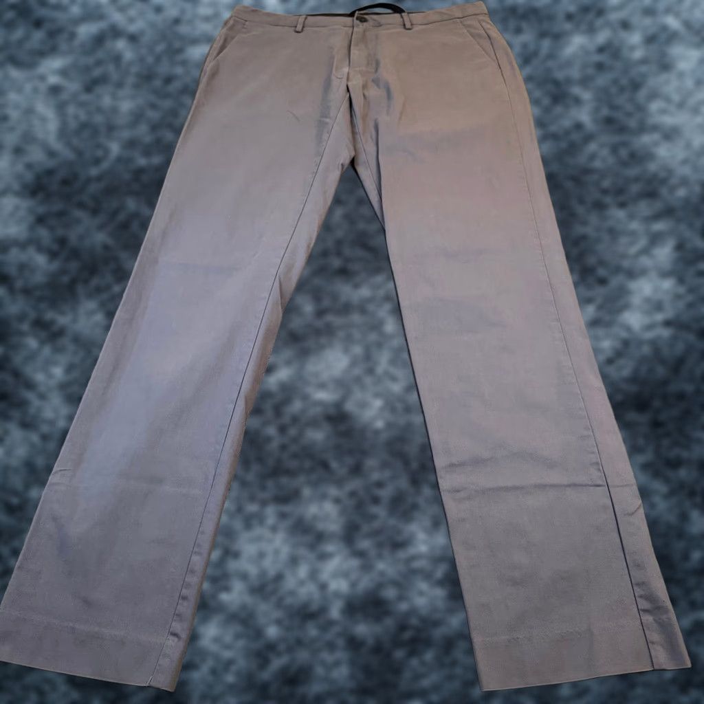 Bonobos Bonobos Tailored Chino Pants Mens 31/32 Gray Stretch Internal Drawstring Casual Business Slim Flat Front — See Measurements Size US 31 - 1 Thumbnail