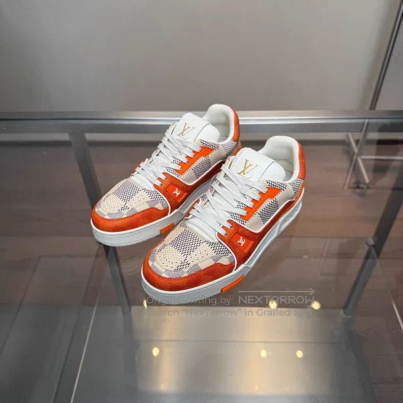 Louis Vuitton Louis Vuitton TRAINER White Orange Checker shoes Size US 6.5 / EU 39-40 - 1 Thumbnail