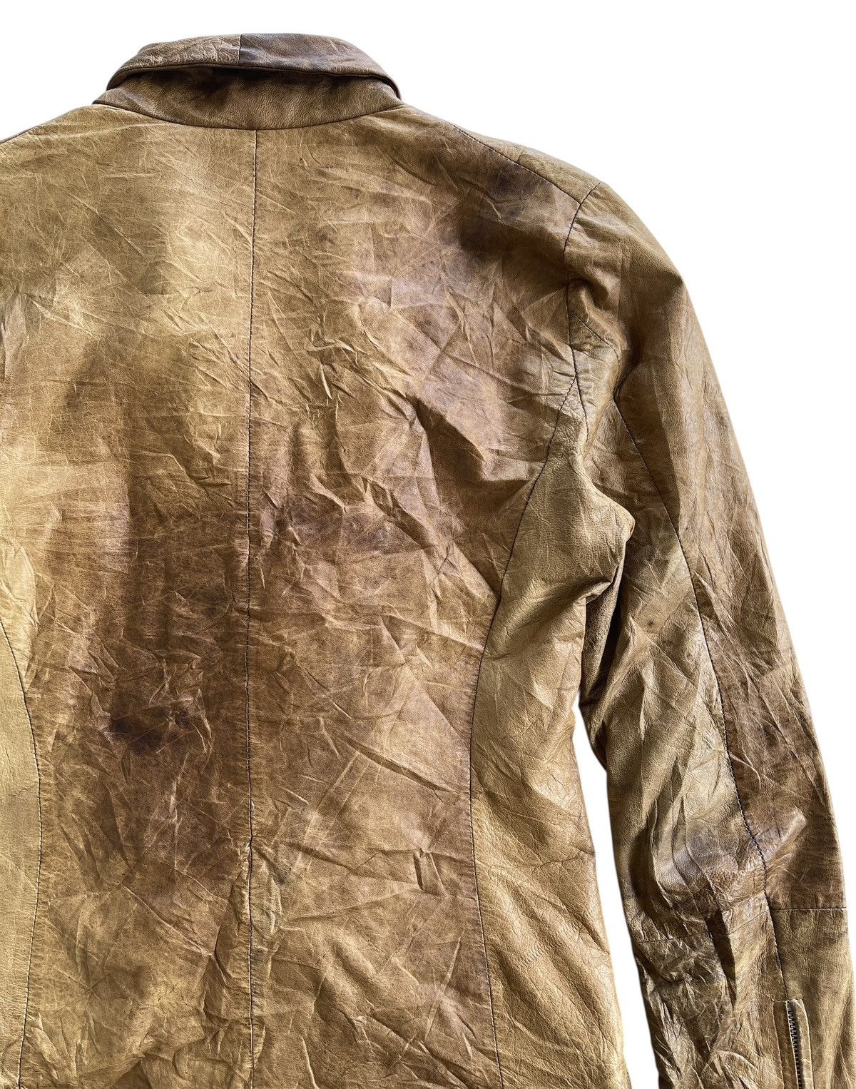 Ekam Ekam Asymmetrical Goatskin Zip Up Jacket Size US S / EU 44-46 / 1 - 10 Thumbnail