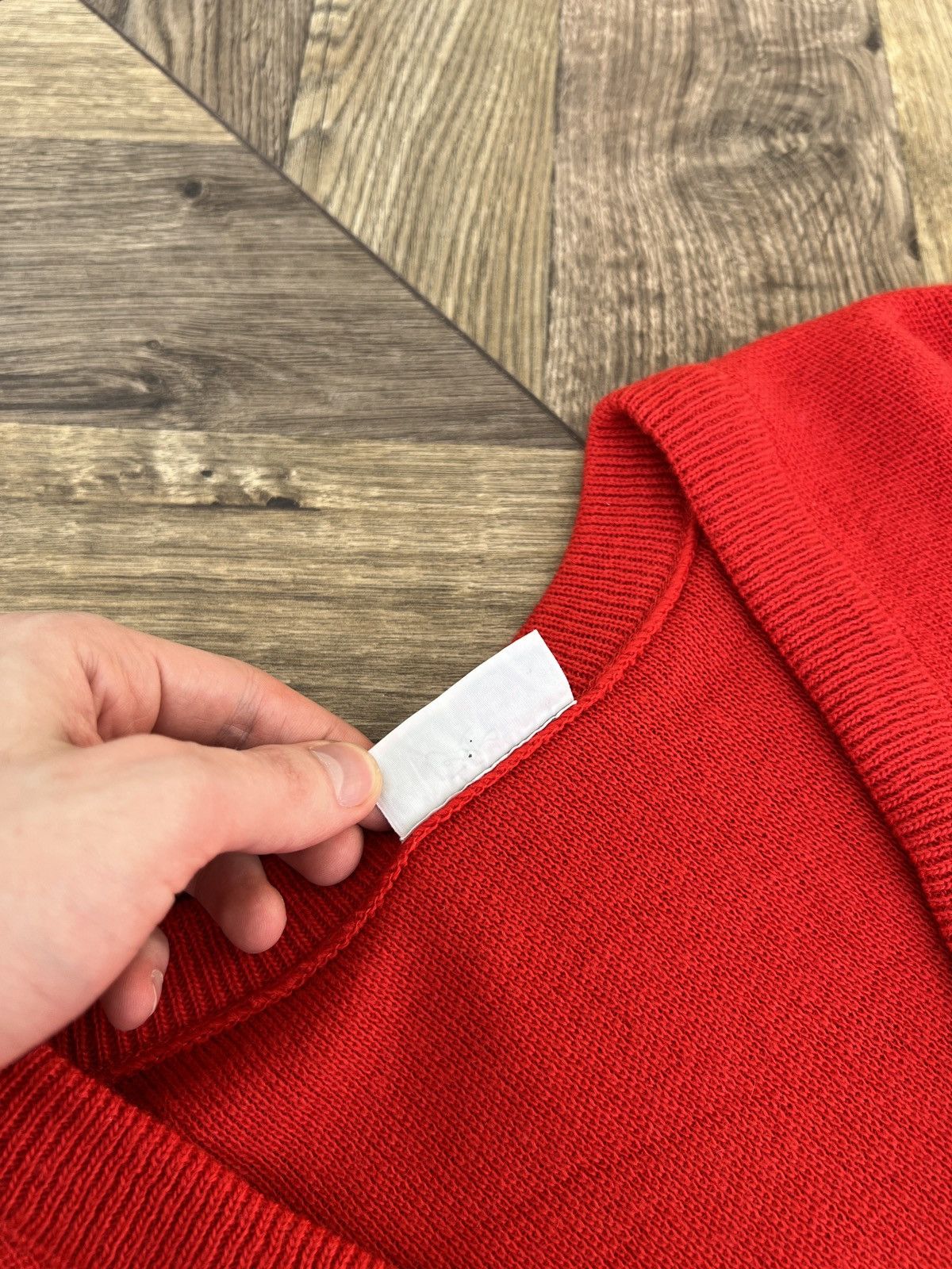 Designer × Lacoste × Vintage Vintage Lacoste V-neck knitted sweater Size US L / EU 52-54 / 3 - 12 Thumbnail