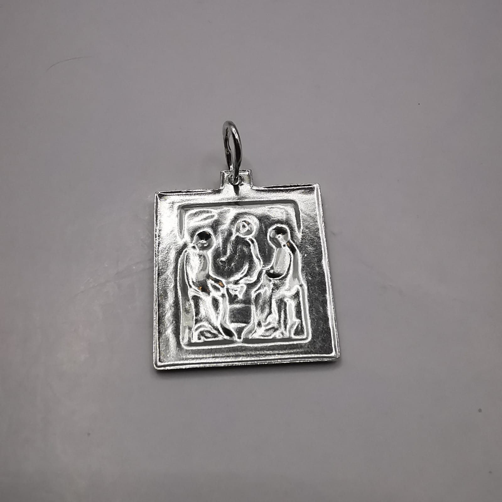 Sterling Silver Vintage pendant "Holy Trinity" made of 925 silver 3,47g Size ONE SIZE - 4 Thumbnail