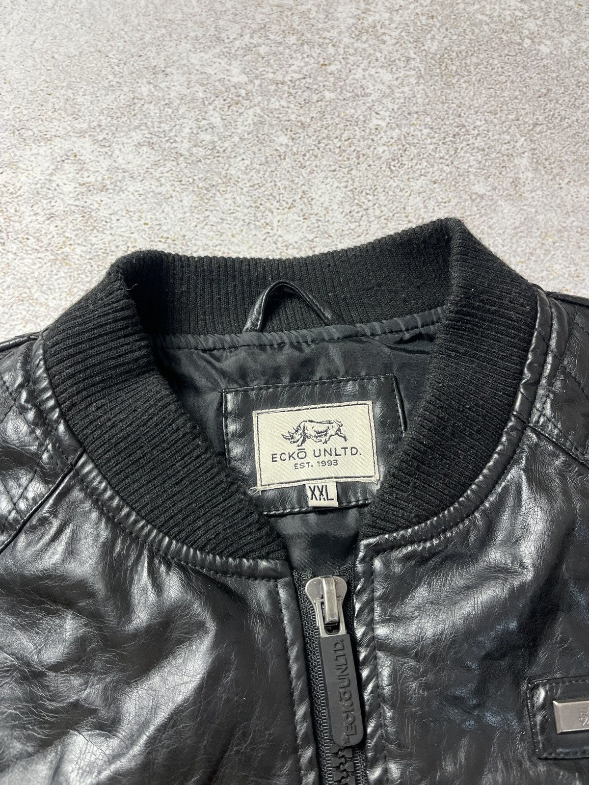 Ecko Unltd. Vintage Ecko Unltd Leather Jacket Vintage & Rare Rhino Size US XXL / EU 58 / 5 - 7 Thumbnail
