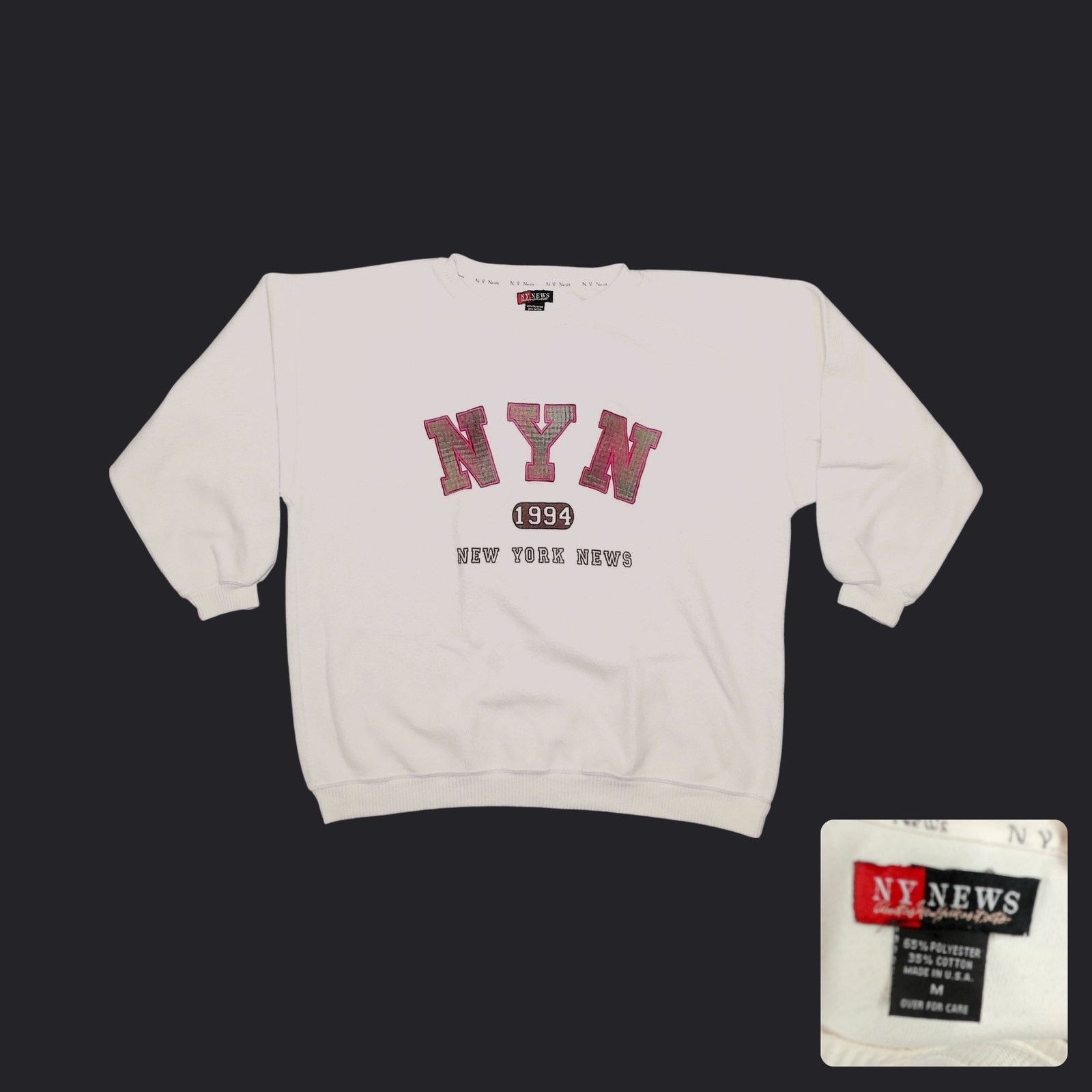 Vintage Vintage 1994 Boxy Drop-Shoulder Reverse Fleece Sweatshirt Size XL / US 12-14 / IT 48-50 - 1 Thumbnail