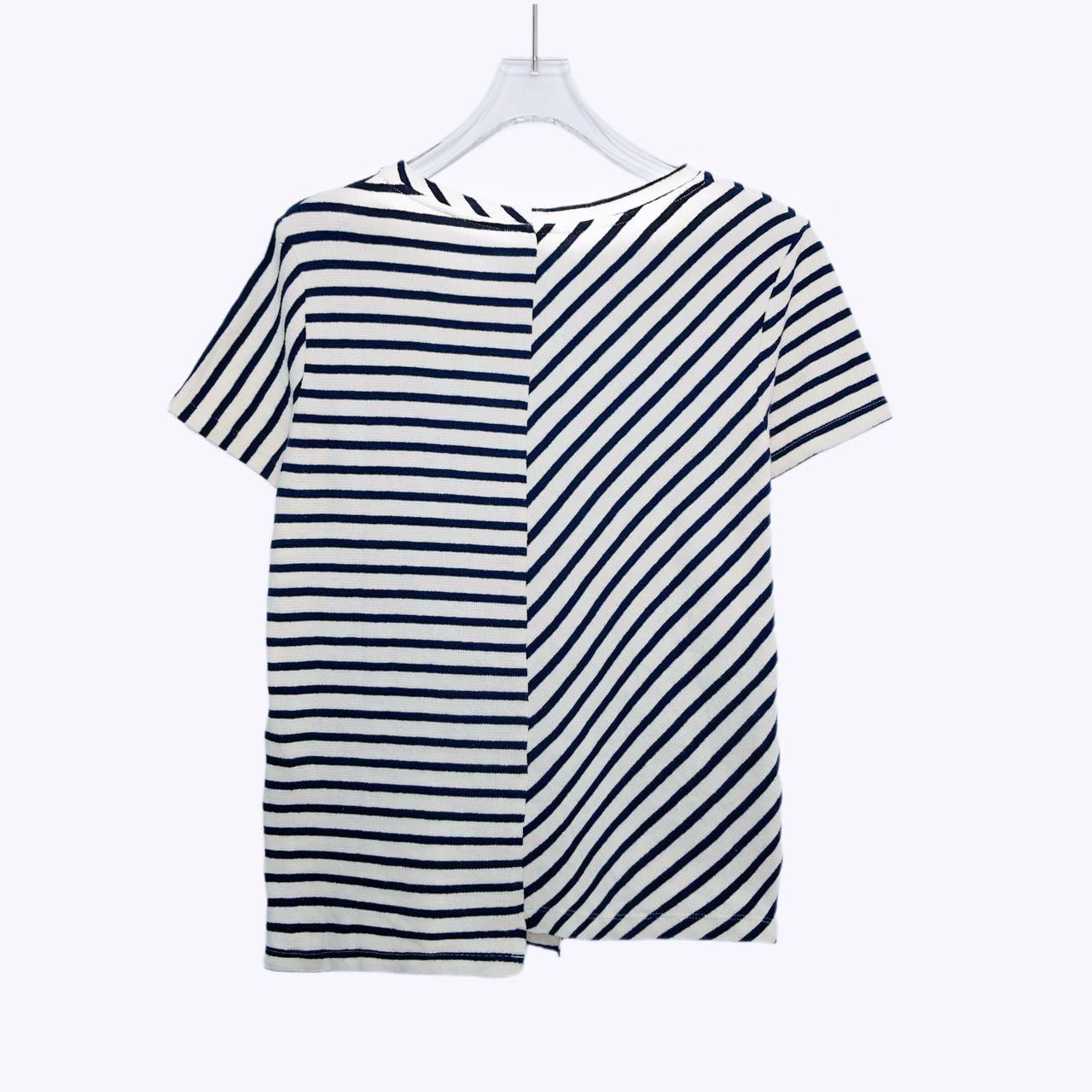 Loewe LOEWE Chest Striped Irregular Short Sleeve T-Shirt K26WX Size S / US 4 / IT 40 - 2 Thumbnail
