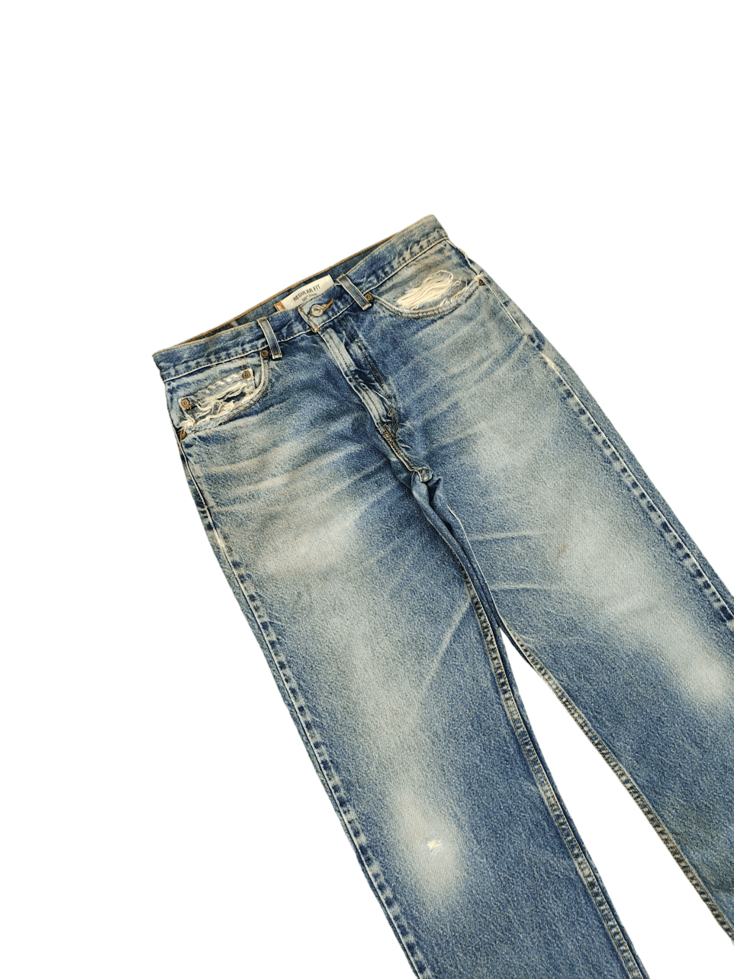 Levi's Size 32x29 Vintage Levis 505 Regular Fit Jeans Distressed Size US 32 / EU 48 - 6 Thumbnail
