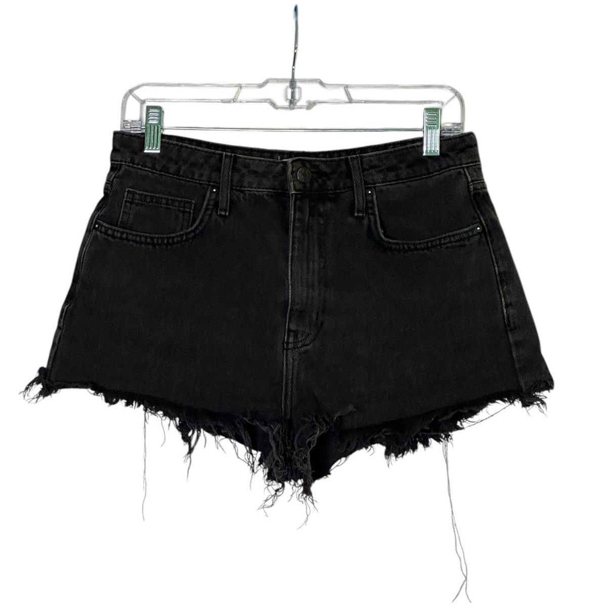 Forever 21 Forever 21 black fringe high rise jeans shorts size 28 Size 28" / US 6 / IT 42 - 4 Thumbnail