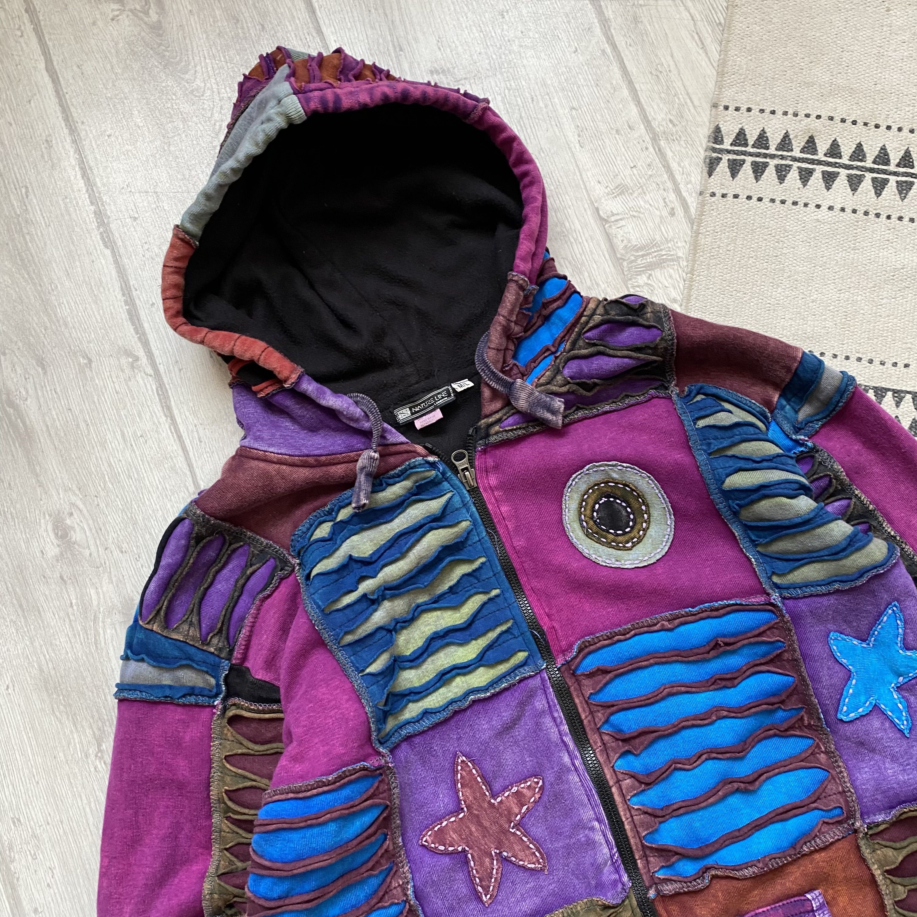 Japanese Brand Avant-Garde Patchwork Zip Hoodie Nepal Japan Style Y2k Size M / US 6-8 / IT 42-44 - 2 Thumbnail