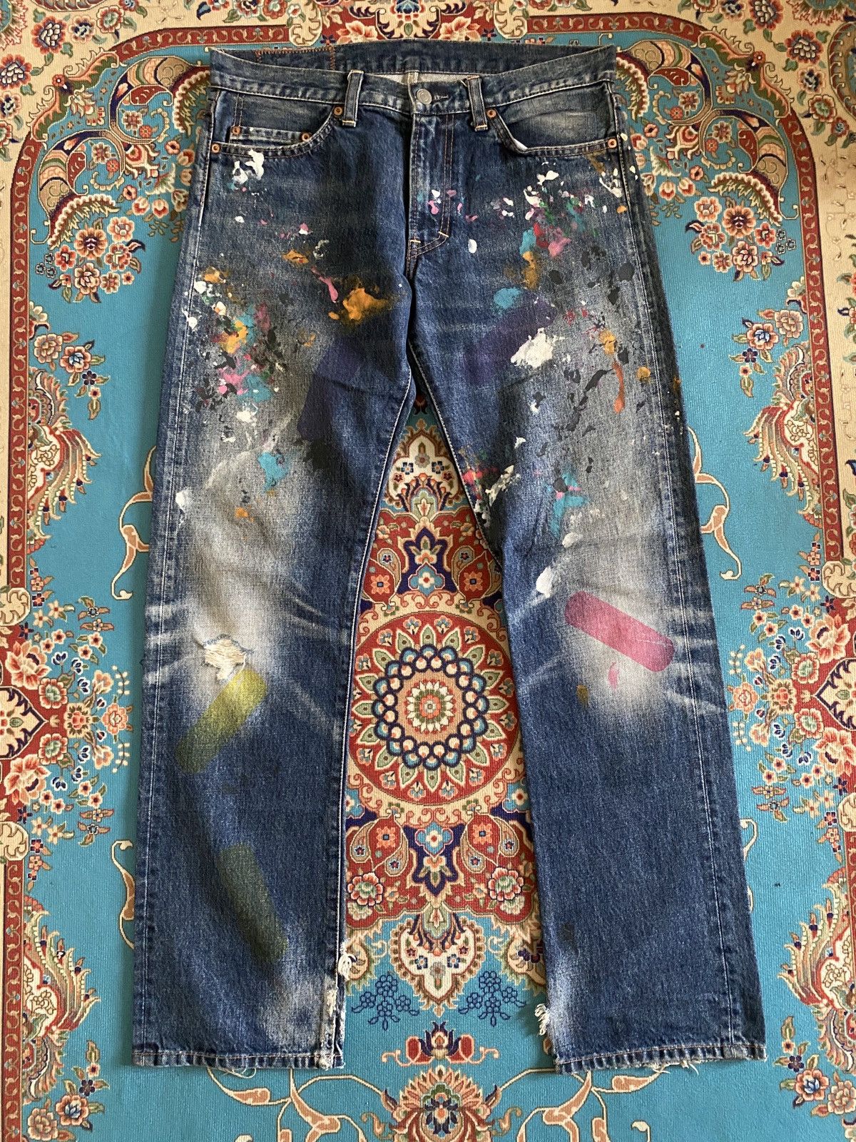 Japanese Brand × Seditionaries Japanese Brand RNA INC Slang Splatter Design Punk Denim Size US 32 / EU 48 - 2 Thumbnail