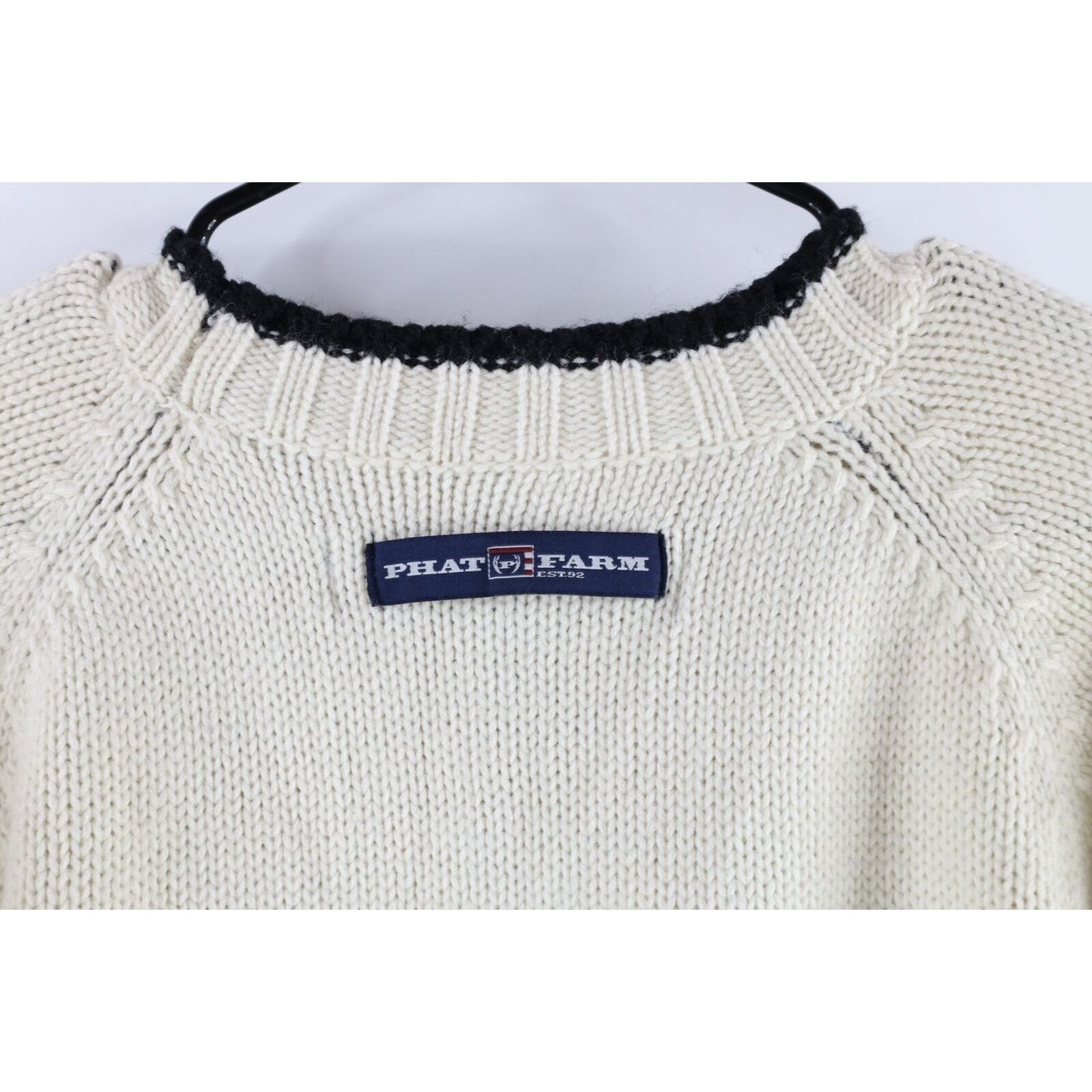 Phat Farm × Vintage NOS Vintage Phat Farm Spell Out Wool Blend Knit Sweater 3XL Size US XXL / EU 58 / 5 - 6 Thumbnail