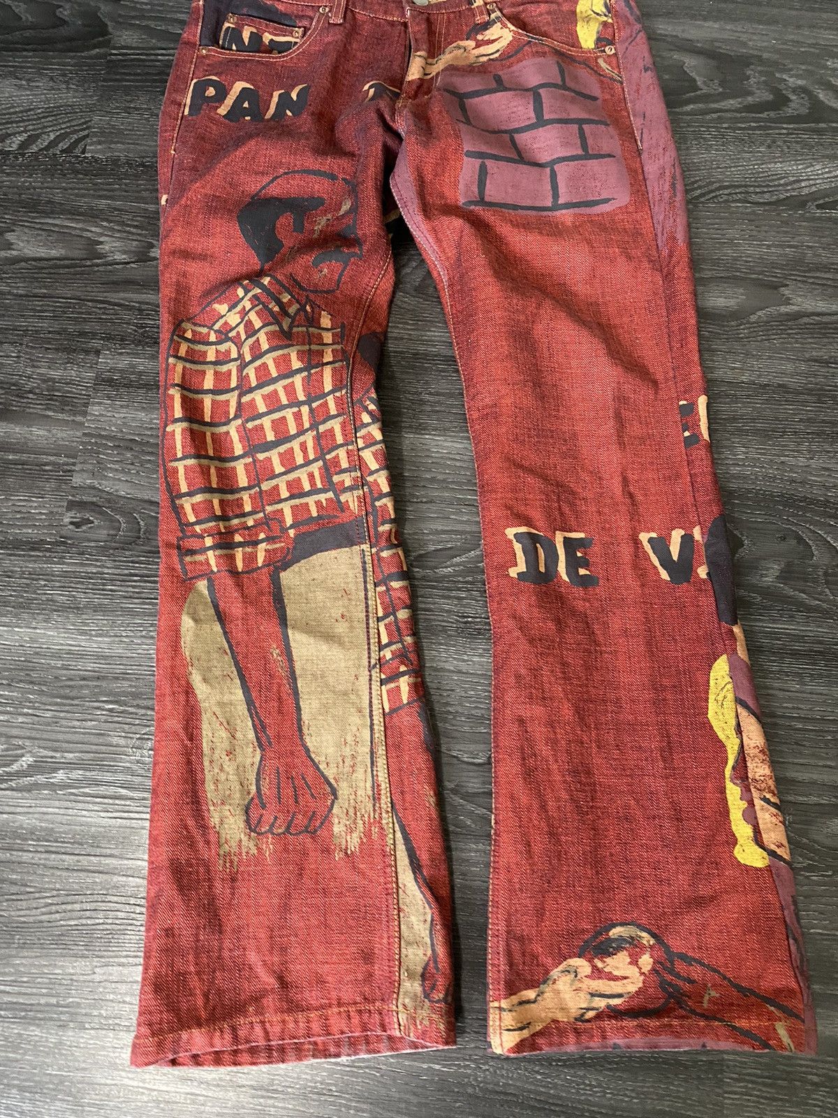 Comme des Garcons Homme Plus SS2003 Cuba Full Print Denim Size US 33 - 3 Thumbnail