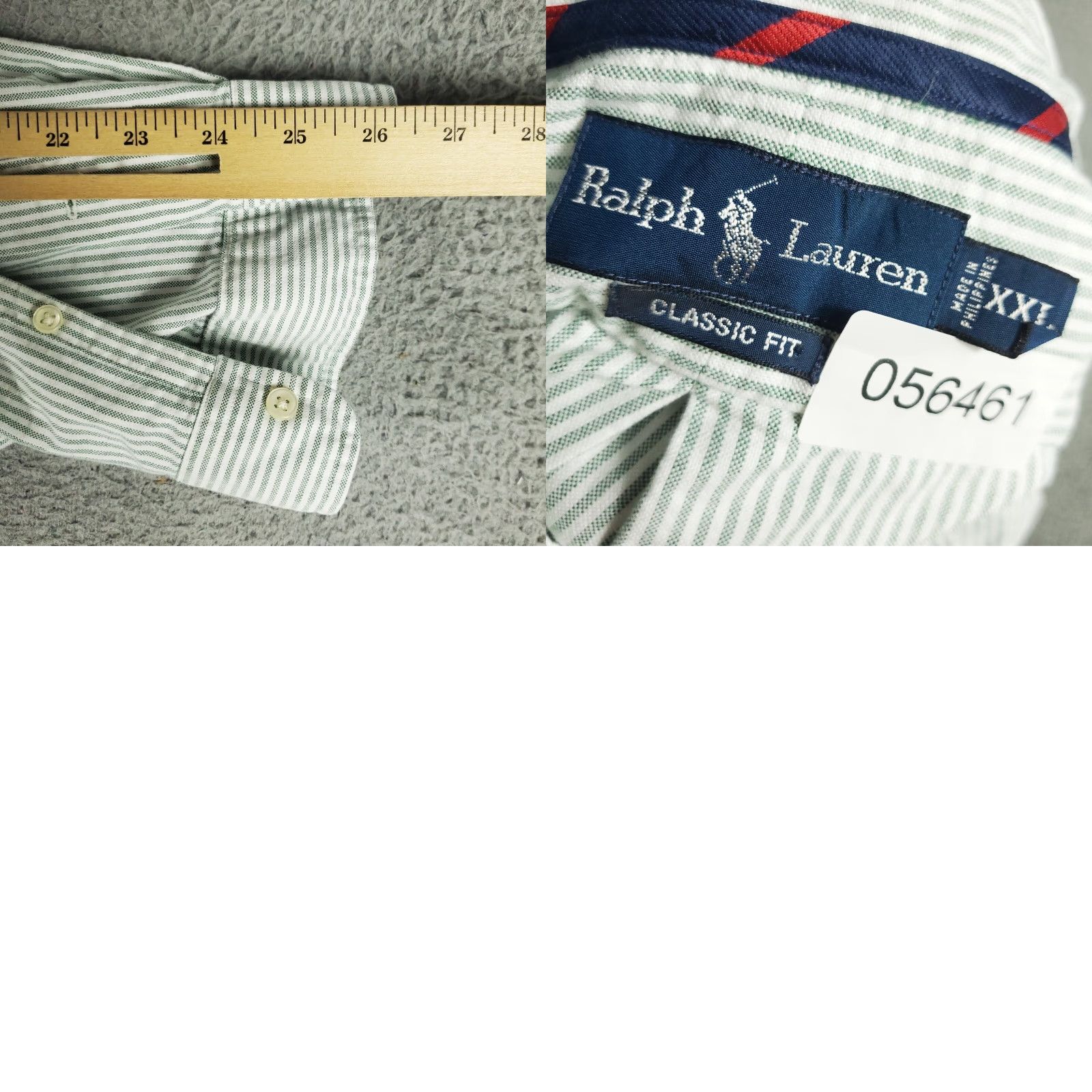 Ralph Lauren Ralph Lauren Green Striped Button-Up Shirt Mens 2XL Long Sleeve Casual Size US XXL / EU 58 / 5 - 8 Thumbnail