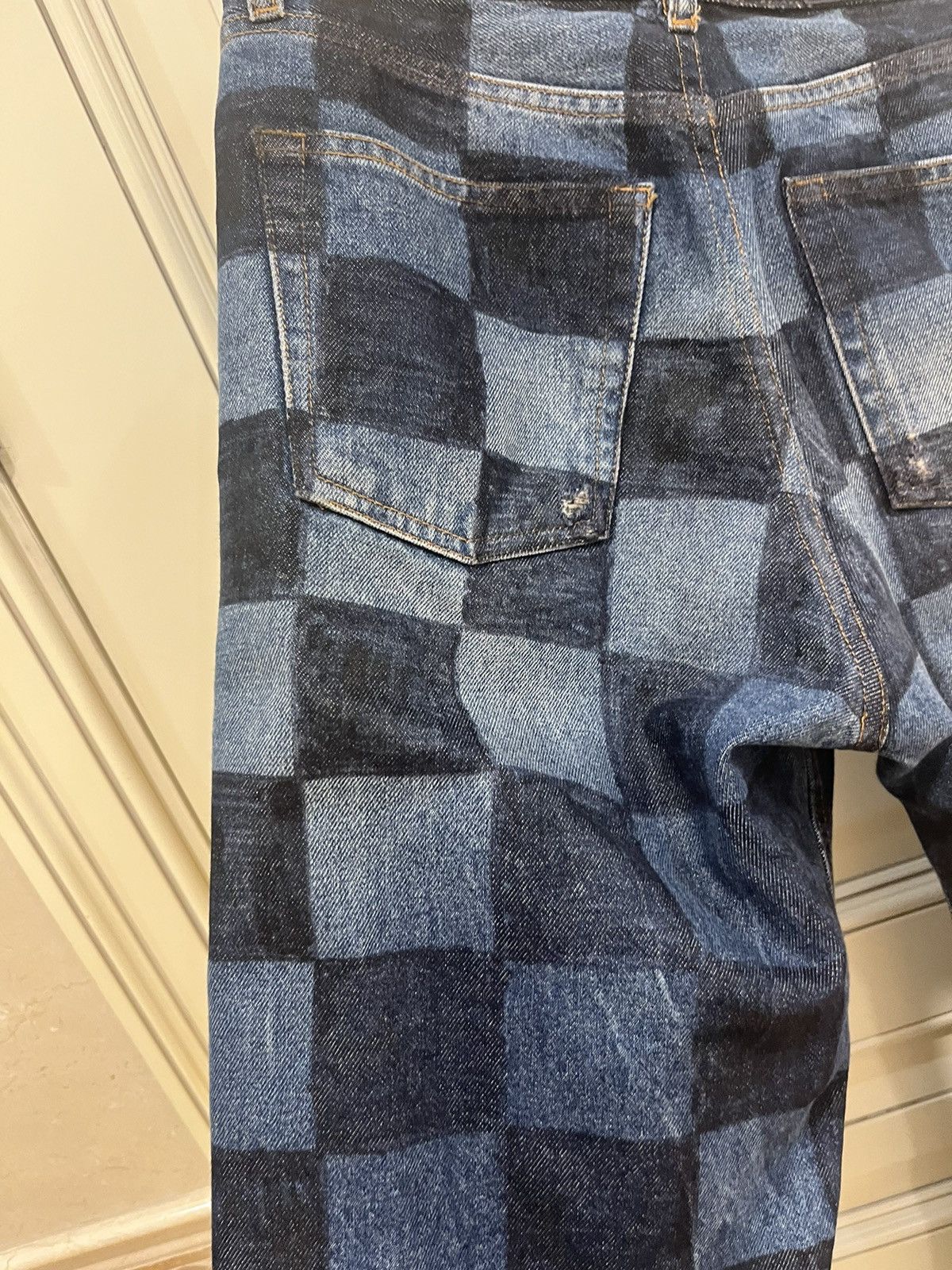 Balenciaga Checkerboard Paris Fit Sharpie Ombre Jeans Size US 30 / EU 46 - 14 Thumbnail