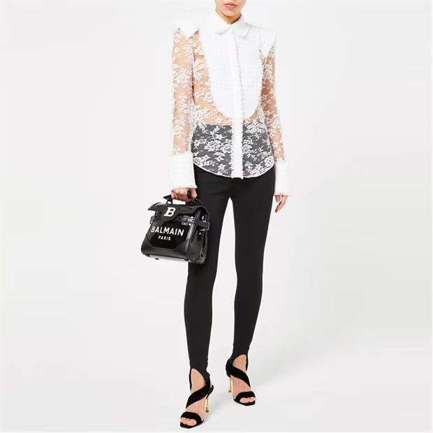 Balmain o1g2r1mq0924 Pants in Noir Size 27" / US 4 / IT 40 - 4 Thumbnail