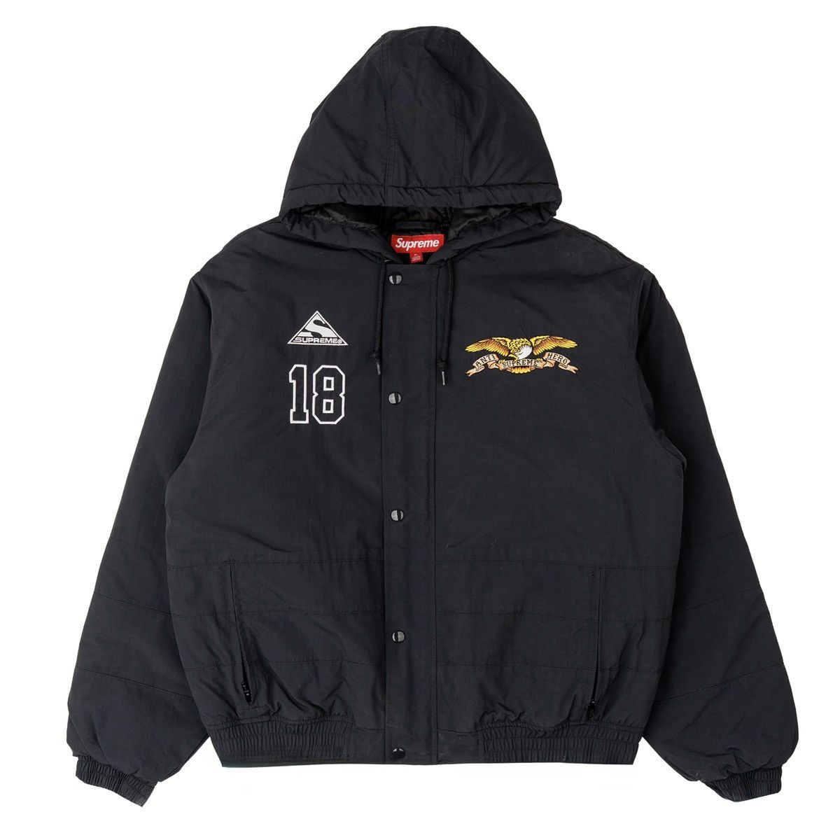 Supreme x ANTIHERO Stadium Jacket Black Size US M / EU 48-50 / 2 - 2 Thumbnail