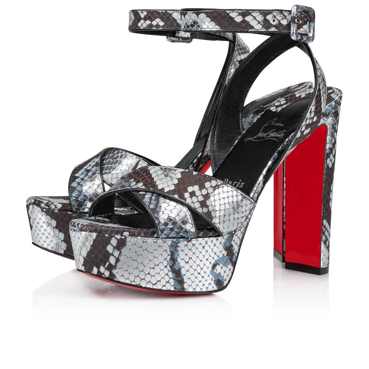 Christian Louboutin oc11z0225 Supra Mariza 130mm Heeled Sandal in Multicolor Size US 8 / IT 38 - 2 Thumbnail