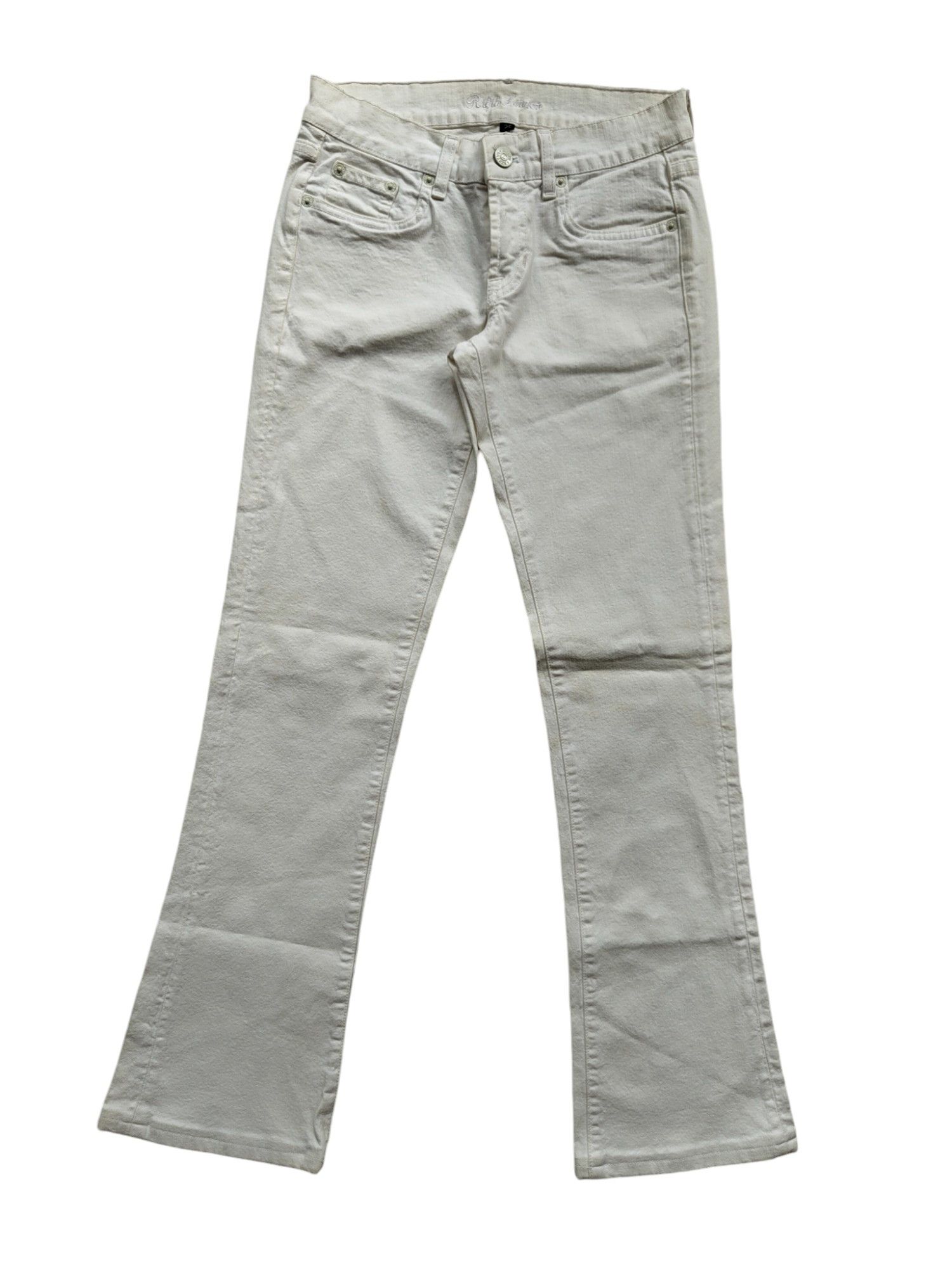 Ralph Lauren White Jeans With Logo Detail At The Back Size 25" / US 0 / IT 36 - 1 Thumbnail