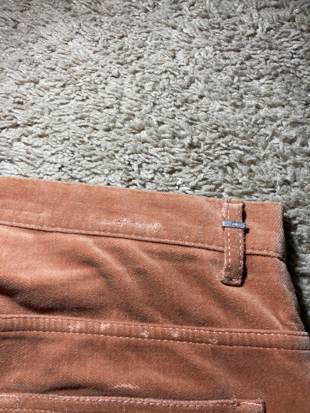 Dior AW05 Dior Velvet Peach Semi Flare Jeans Skinny 2005 Hedi Size US 27 - 18 Thumbnail