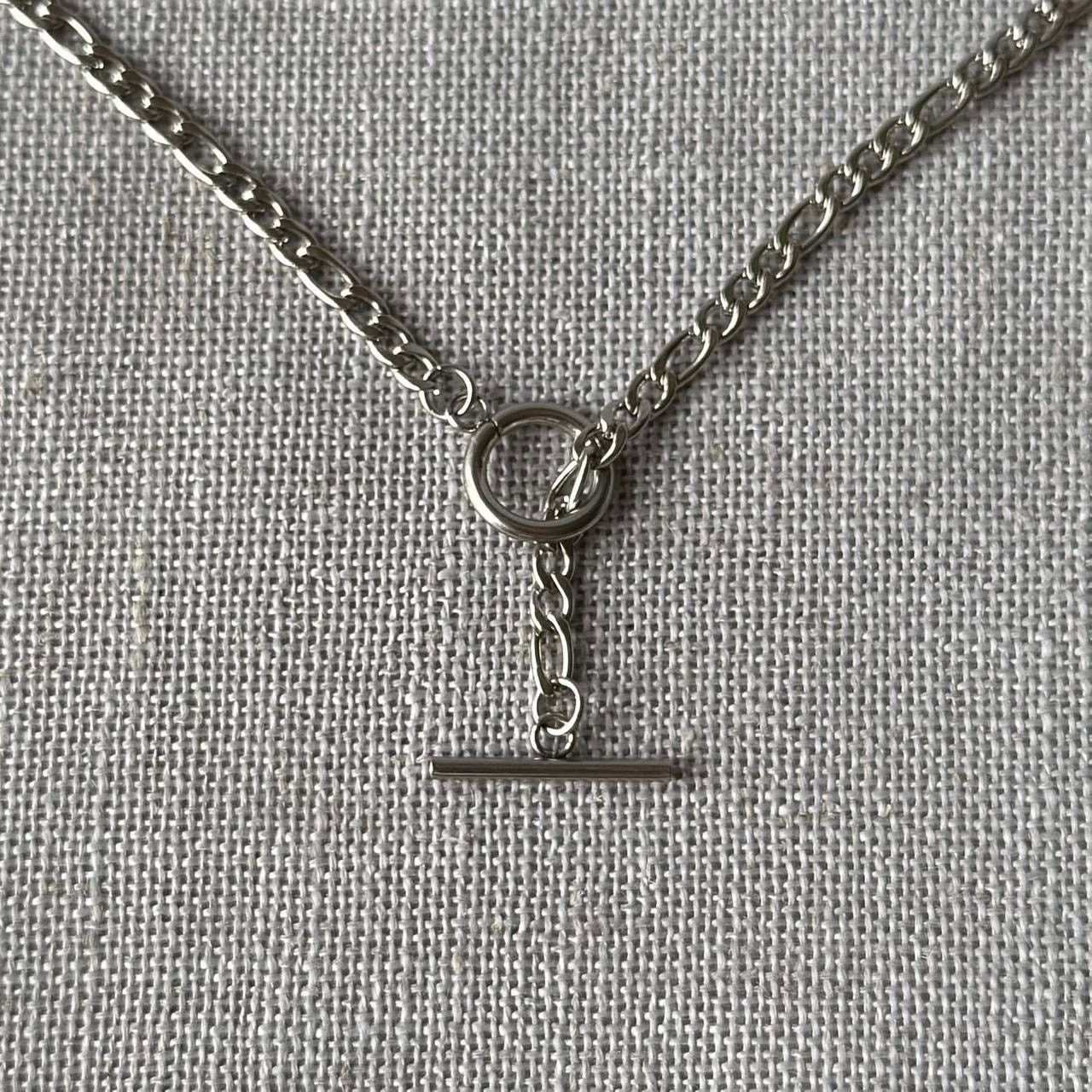 Vintage Y2k Silver Chrome Rope Chain Necklace 2000s 90s Vintage Size ONE SIZE - 1 Thumbnail