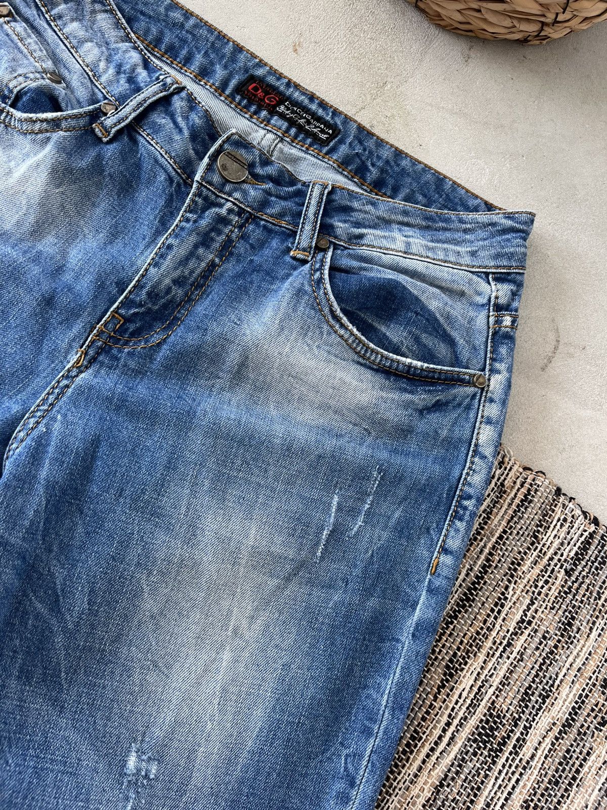 Designer Vintage Dolce Gabbana Style Jeans Denim Pants Y2K Avantgarde Size US 29 - 8 Thumbnail