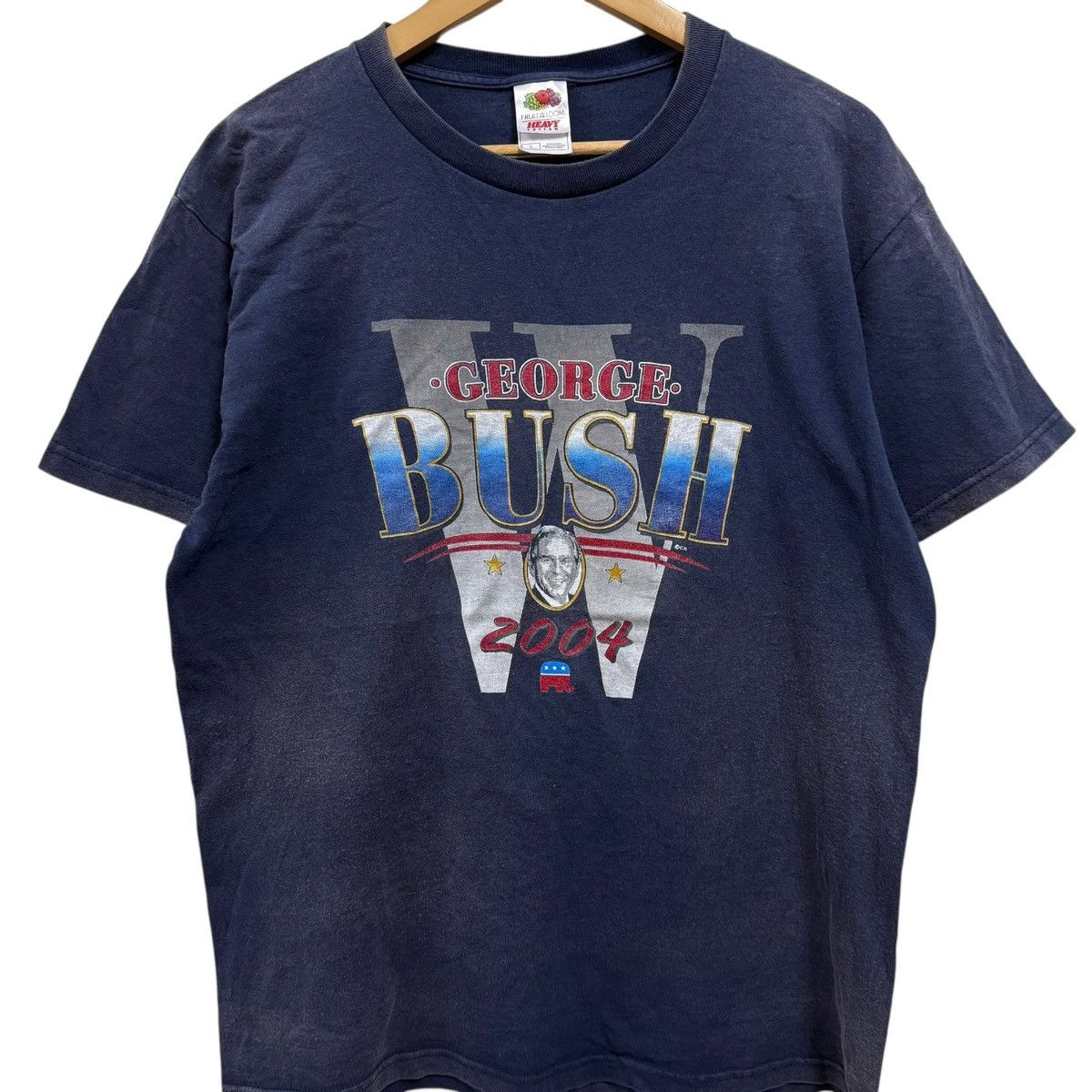 Vintage Vintage Y2K George Bush Tshirt Size US L / EU 52-54 / 3 - 3 Thumbnail