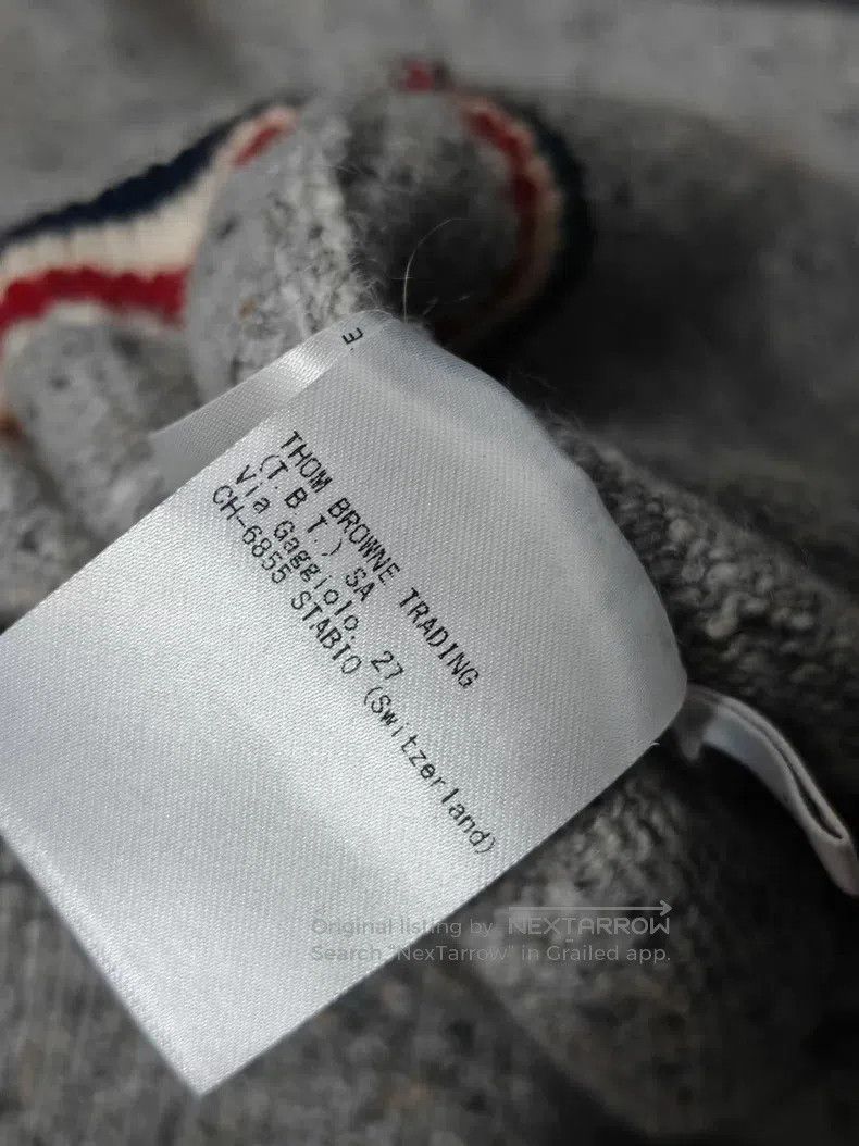 Thom Browne Thom Browne Gray striped Christmas dog sweater Size US L / EU 52-54 / 3 - 7 Thumbnail