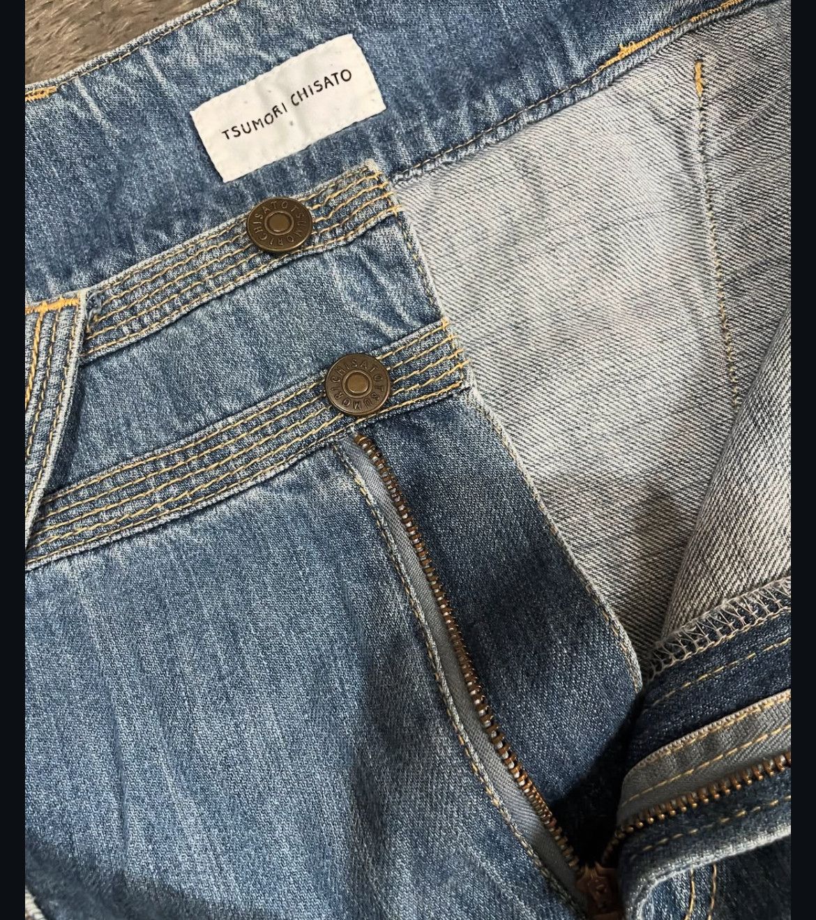 Issey Miyake 2000s Tsumori Chisato Denim Jeans Mini Skirt y2k Size 30" / US 8 / IT 44 - 4 Thumbnail