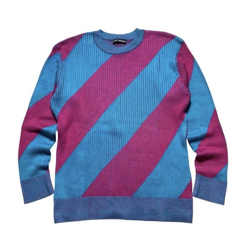 Issey Miyake ISSEY MIYAKE KNITWEAR MAGENTA BLUE COLORBLOCK Size M / US 6-8 / IT 42-44 - 1 Thumbnail