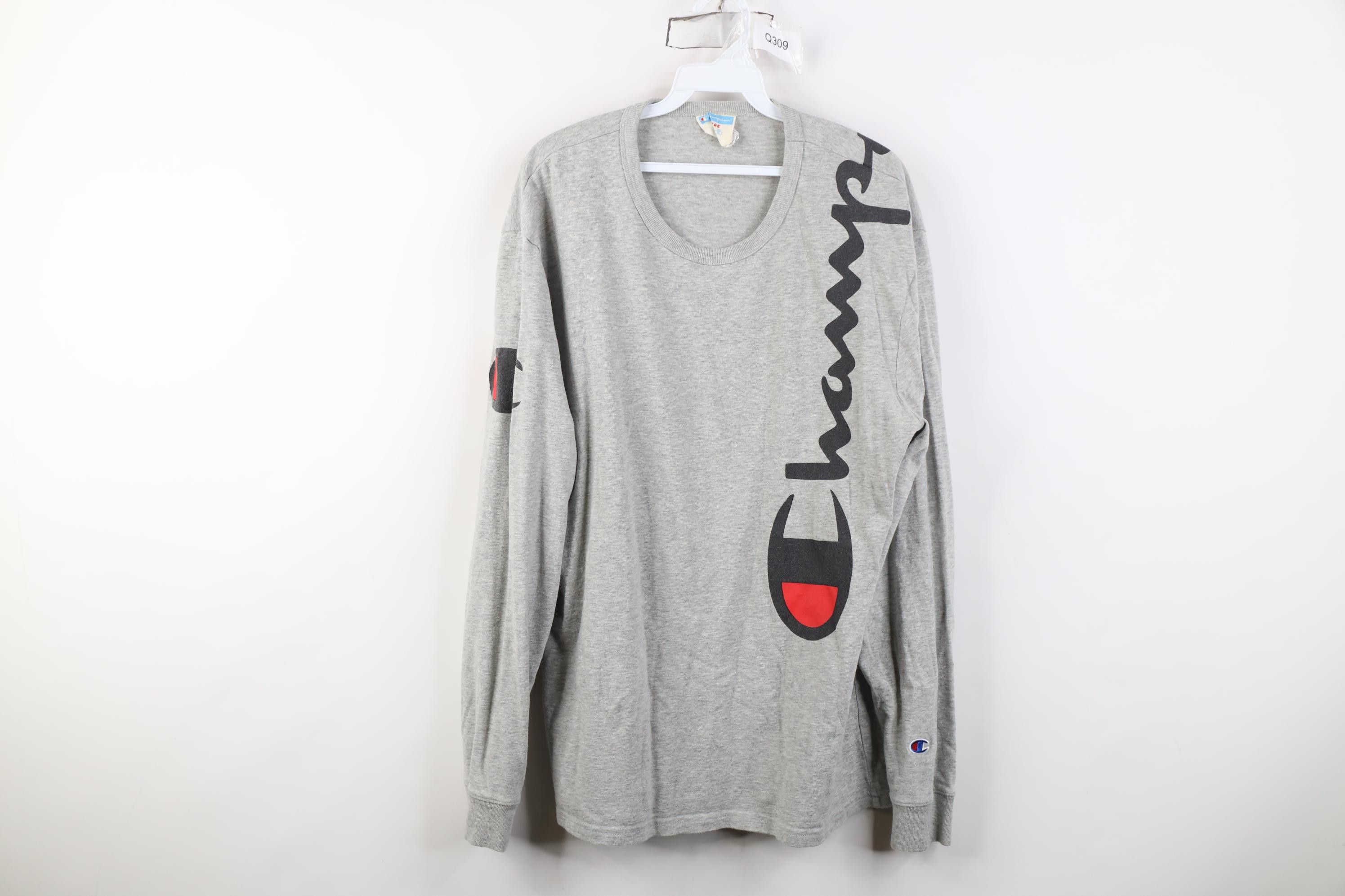 Champion Y2K Champion Jumbo Print Long Sleeve T-Shirt Heather Gray Size US L / EU 52-54 / 3 - 1 Thumbnail