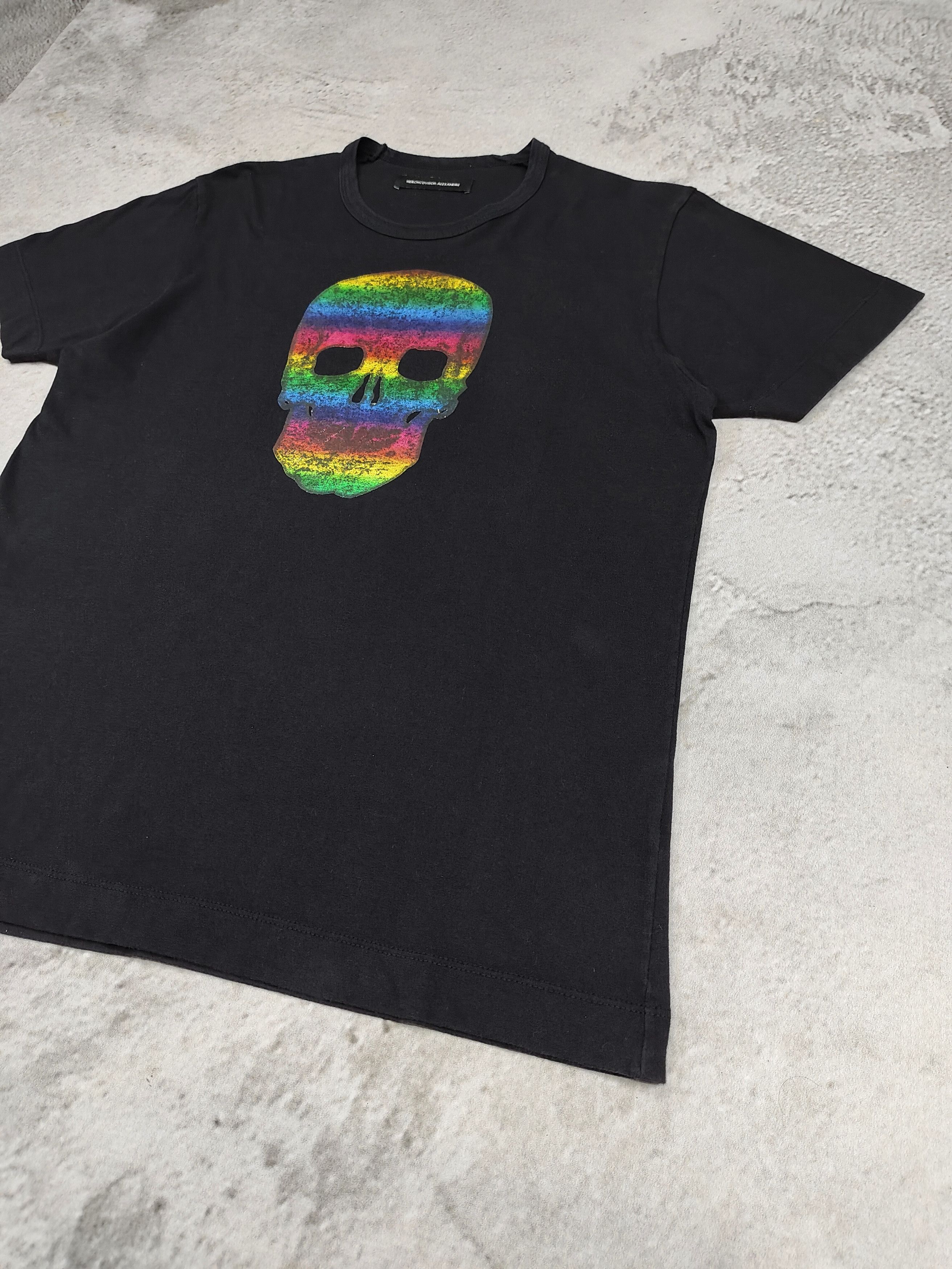 Alexandre Herchcovitch 2000s Alexandre Herchcovitch Punk Rock Rainbow Skull Tshirt Size US S / EU 44-46 / 1 - 3 Thumbnail